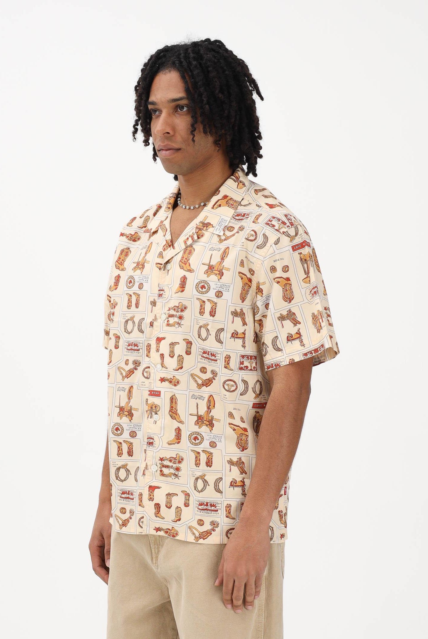 LEVI'S Camicia a manica corta Sunset Camp beige da uomo 005H5-0007 . LEVI'S®