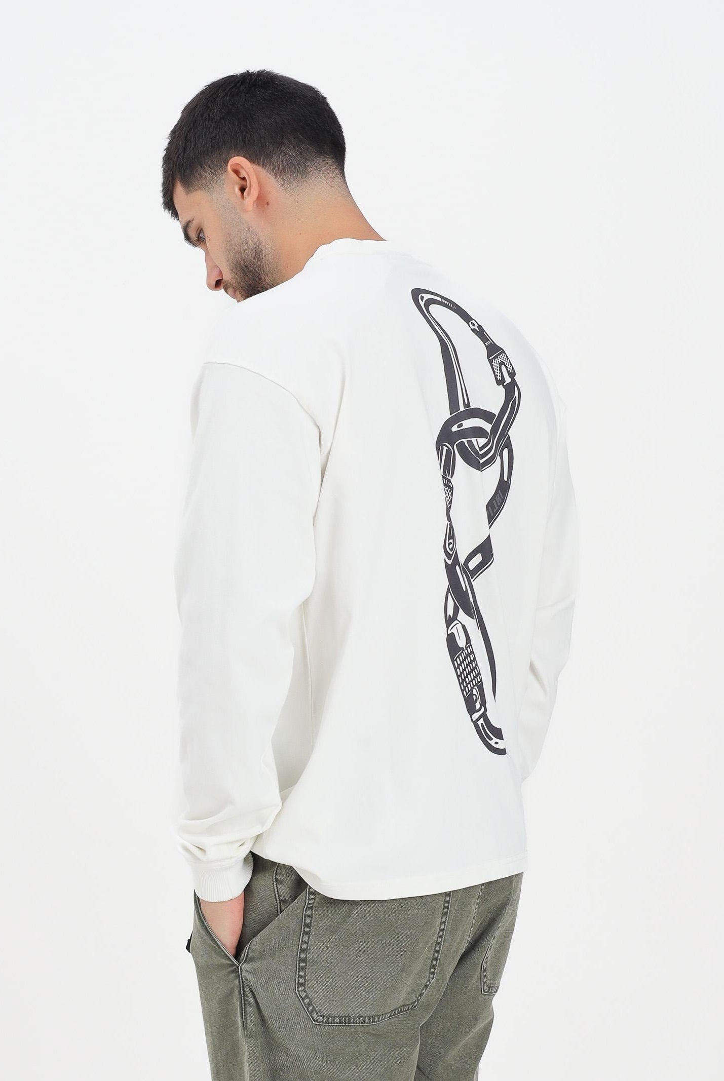 NAPAPIJRI T-shirt a manica lunga Coldirai panna da uomo NP0A88YC2061 NAPAPIJRI