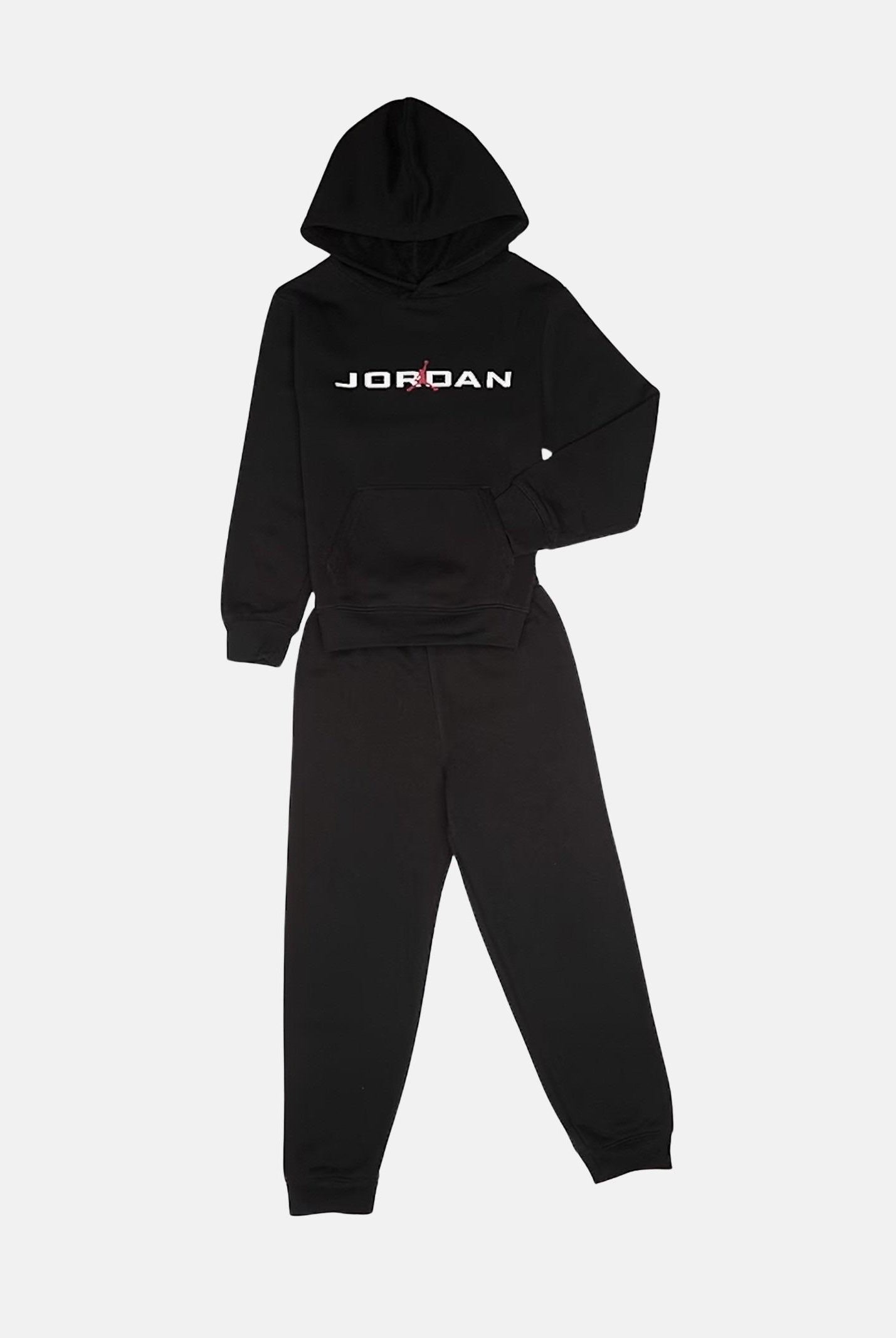 JORDAN Tuta MJ Baseline Fleece nera per bambino e bambina 85F270 023 JORDAN