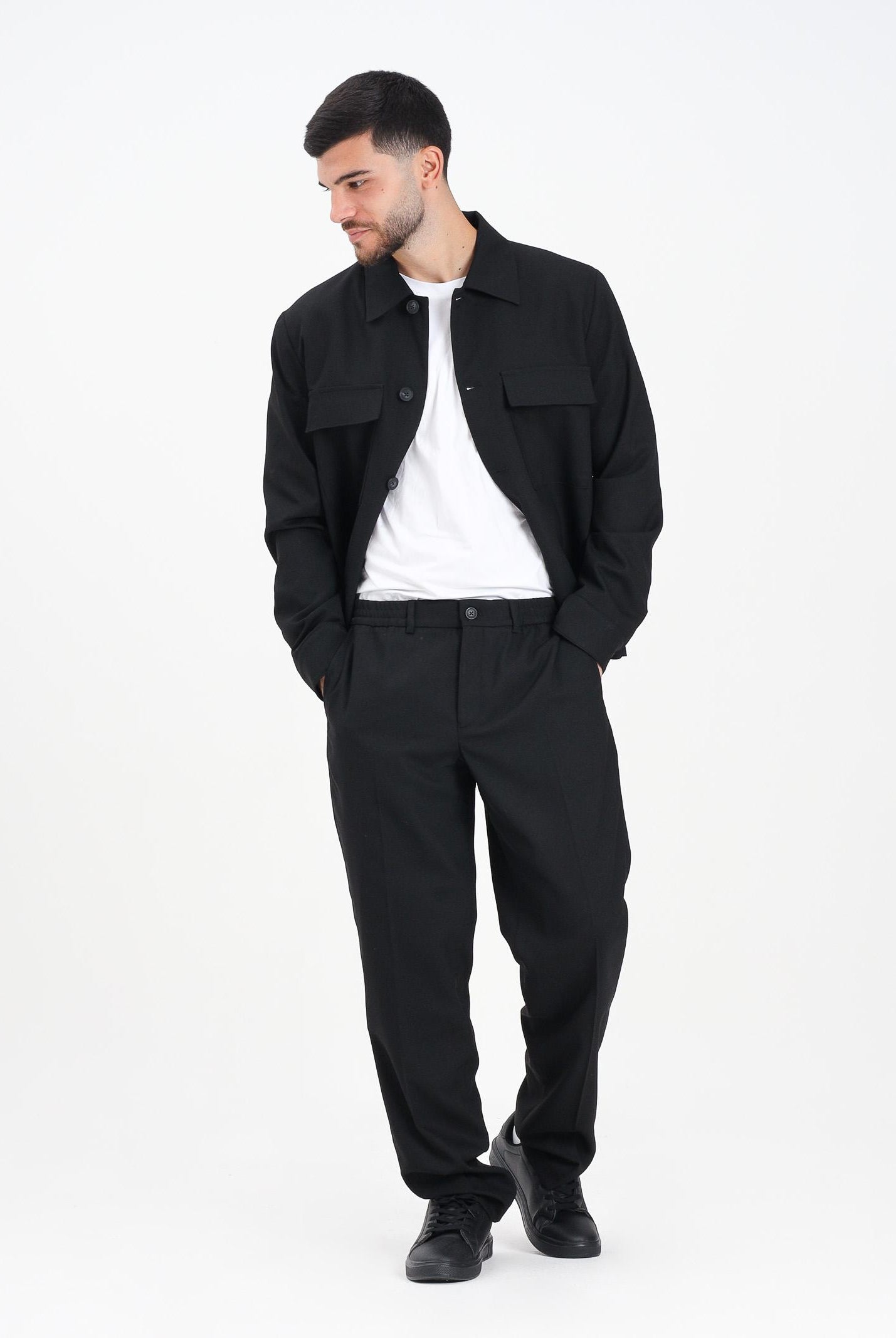 SELECTED HOMME Pantalone elegante nero da uomo 16095797 Black SELECTED HOMME