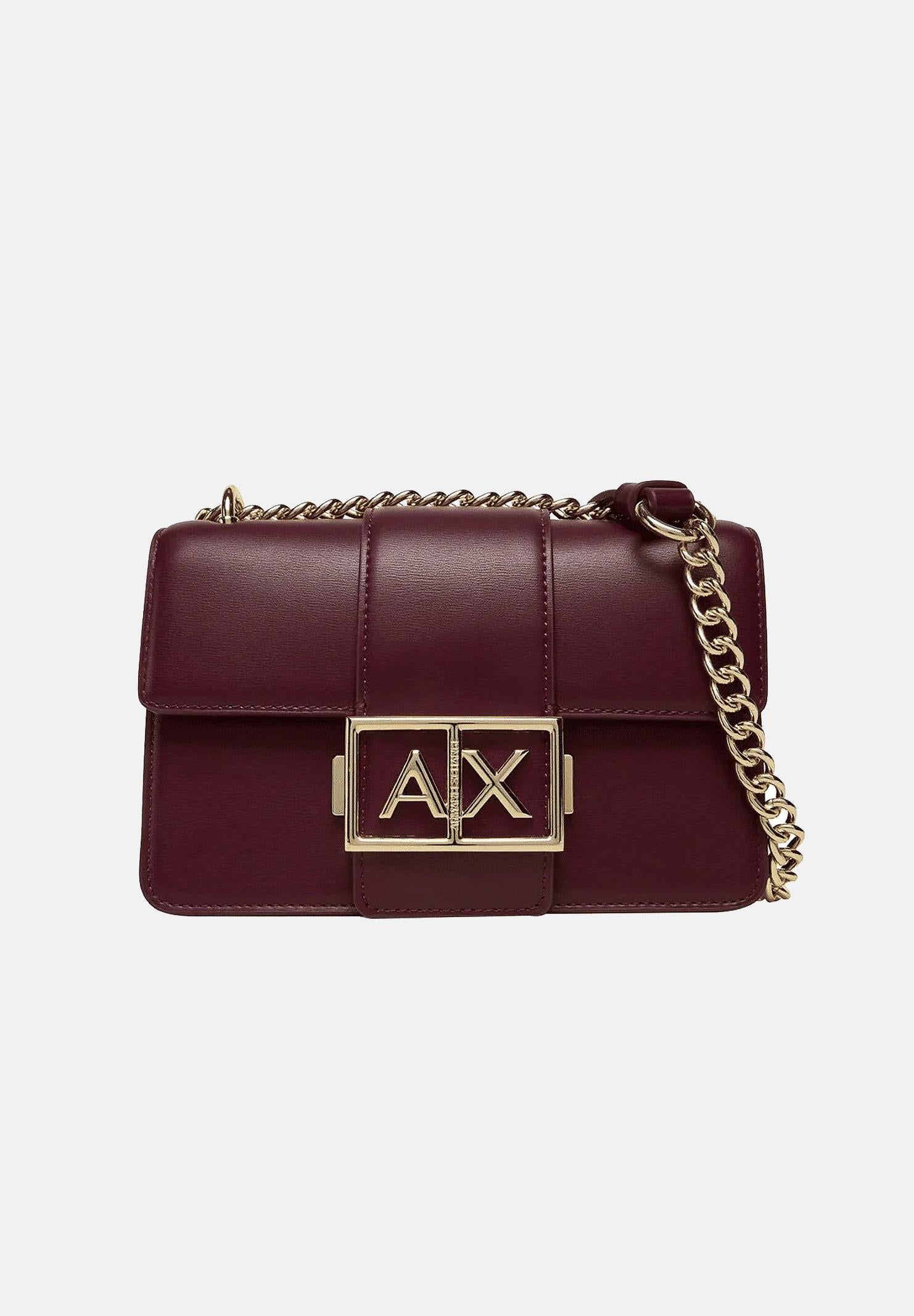 ARMANI EXCHANGE Borsa a tracolla bordeaux da donna con logo XW000071AF12039 UA343 ARMANI EXCHANGE
