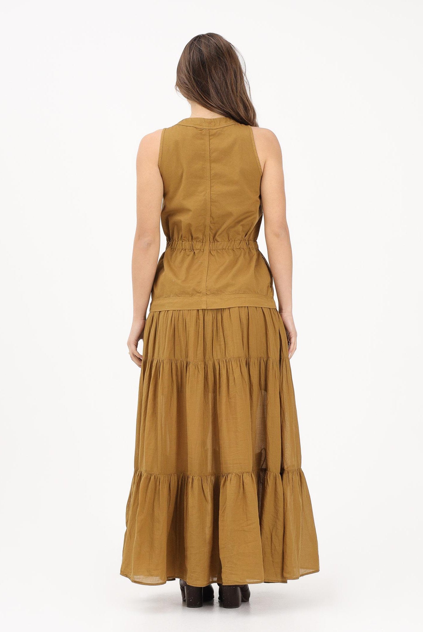 PINKO Abito lungo kiwi da donna con balza e nastri 106822A3AX L25 PINKO