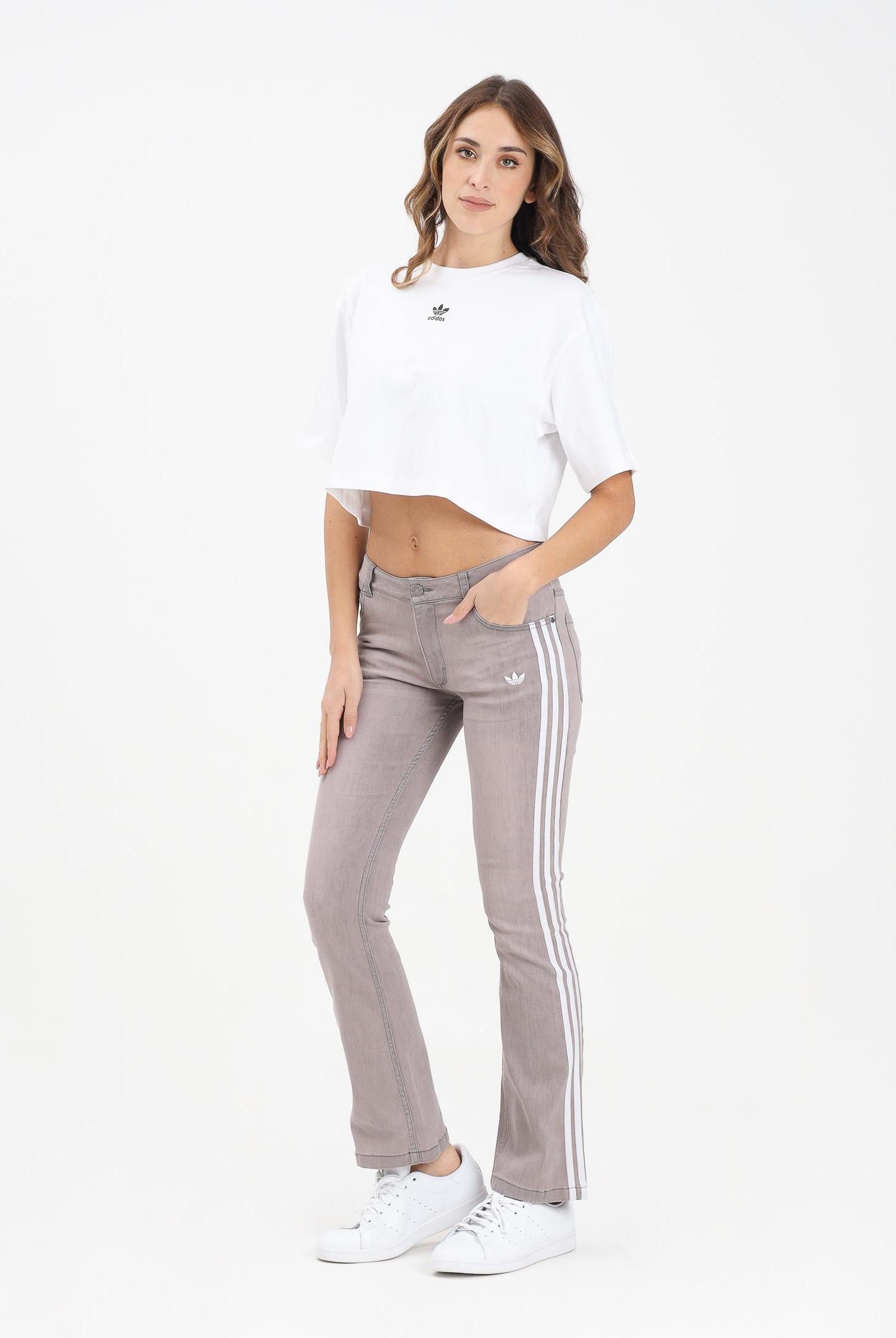 ADIDAS ORIGINALS Jeans Adilenium Season 4 Teamgeist Slim LR rosa da donna KE9803 ADIDAS ORIGINALS