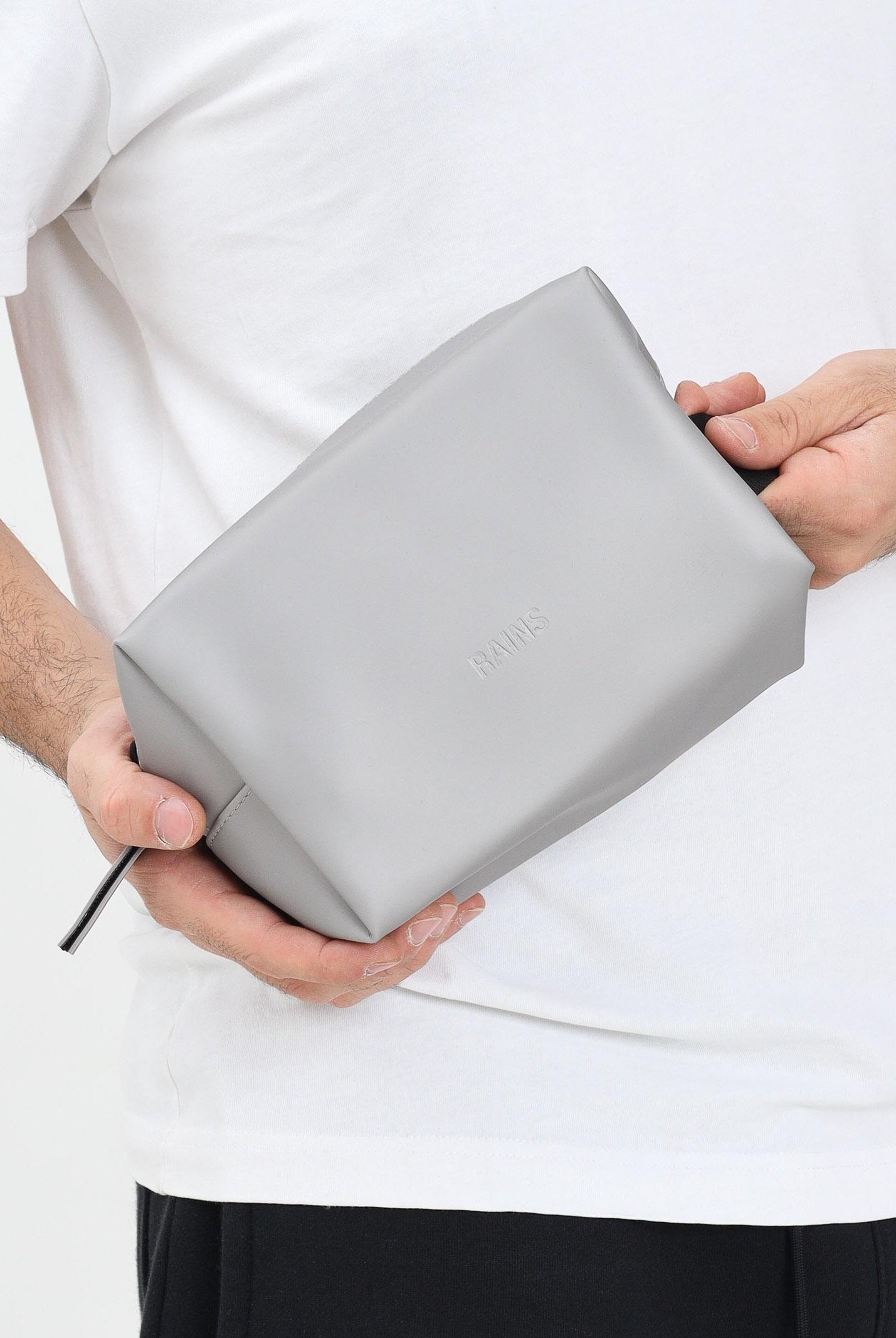 RAINS Pochette Wash Bag Small grigio per uomo e donna RA15580 NBS RAINS