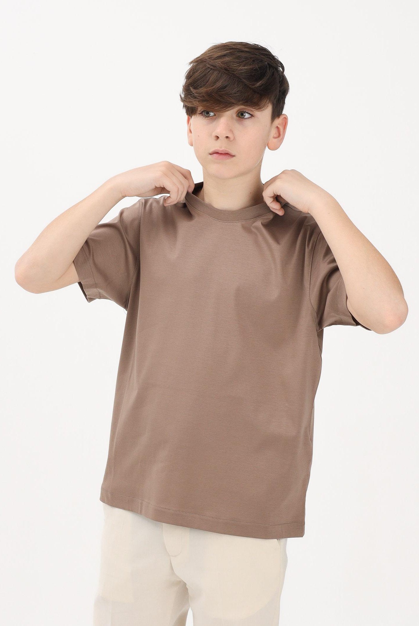 I'M BRIAN T-shirt a manica corta beige da bambino TS3742J TA I'M BRIAN