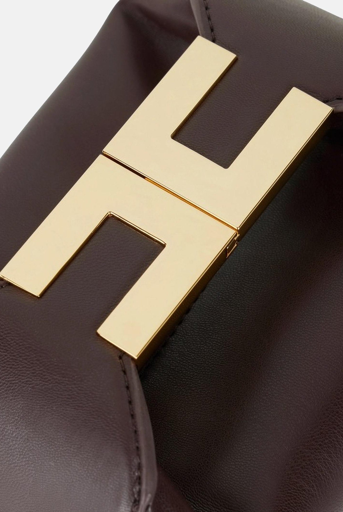 ELISABETTA FRANCHI Borsa a mano cacao da donna con manico gioiello<BR/> BS07A62E2 644 ELISABETTA FRANCHI