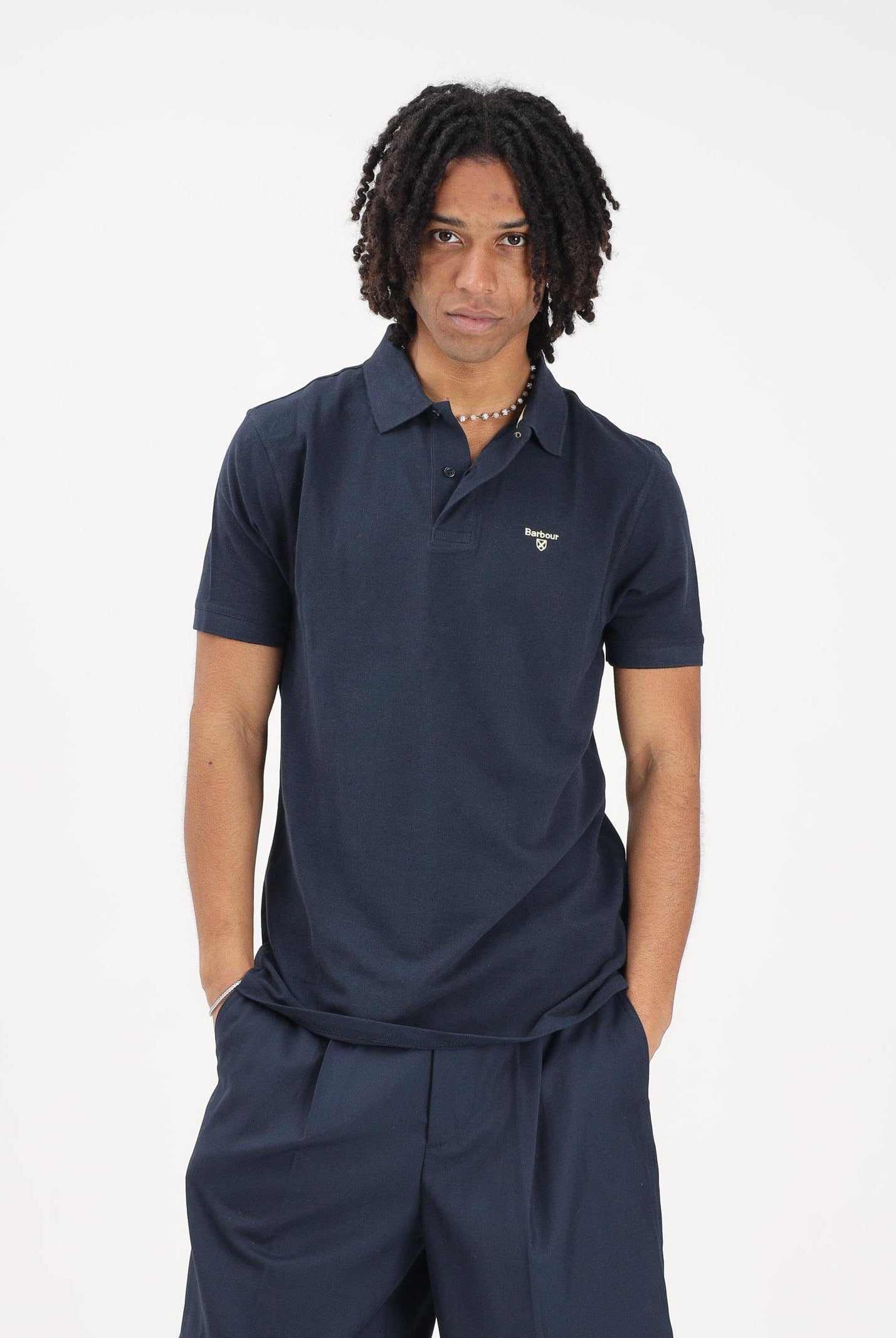 BARBOUR Polo a manica corta Sports blu da uomo 261-MML1367 NY91 BARBOUR