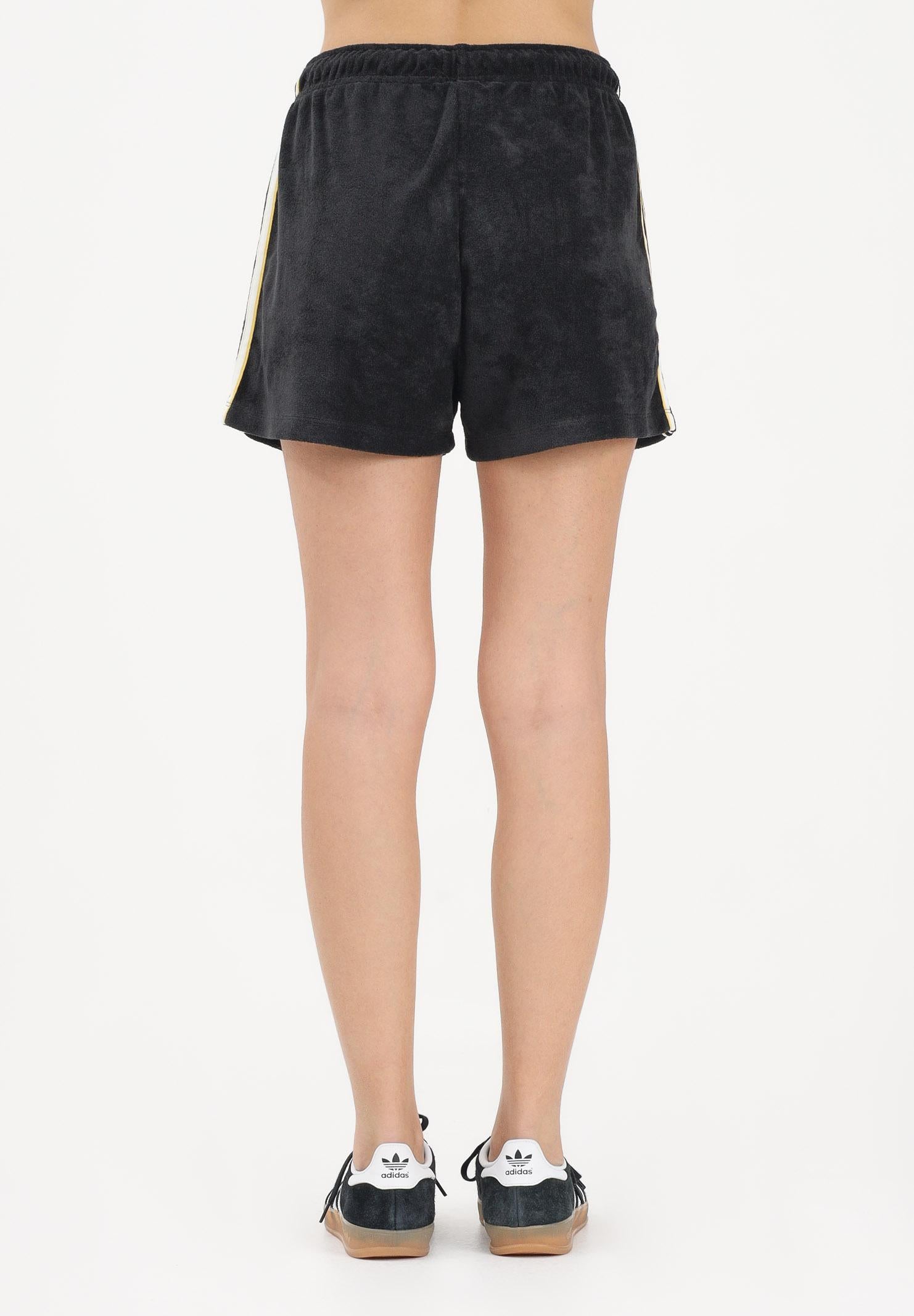 ADIDAS ORIGINALS Shorts sportivo Terry Towel Firebird nero da donna KD1398 . ADIDAS ORIGINALS