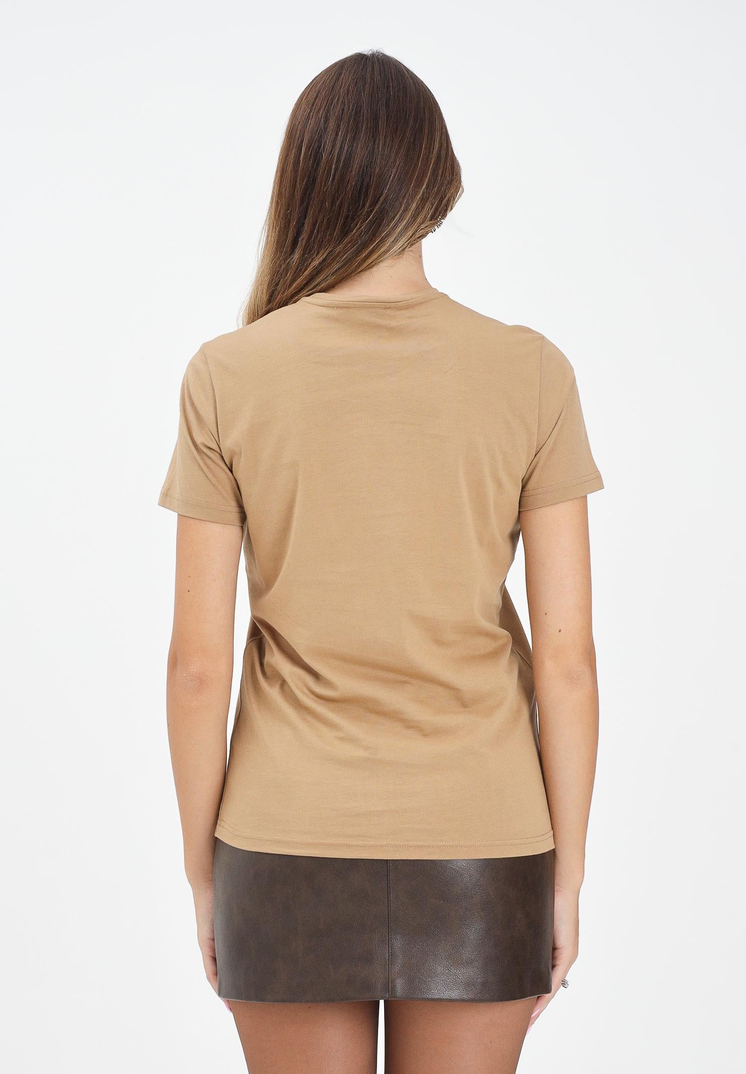 DSQUARED2 T-shirt a manica corta beige per donna, ragazzi e bambini con logo DQ2988D0015 DQ721 DSQUARED2
