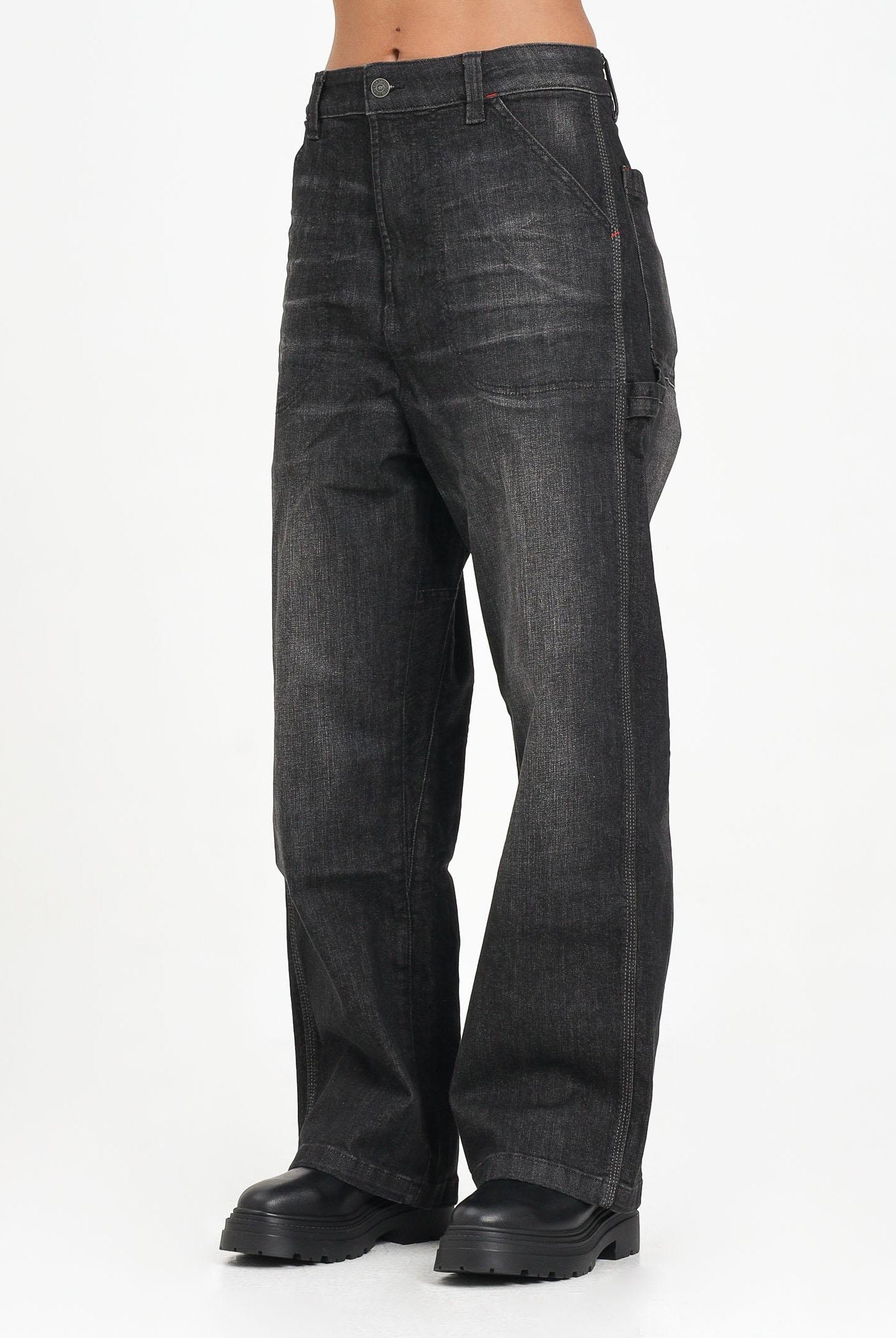DIESEL Jeans D-Bart in denim nero per donna, ragazzi e bambini J02361KXBQQ K02 DIESEL