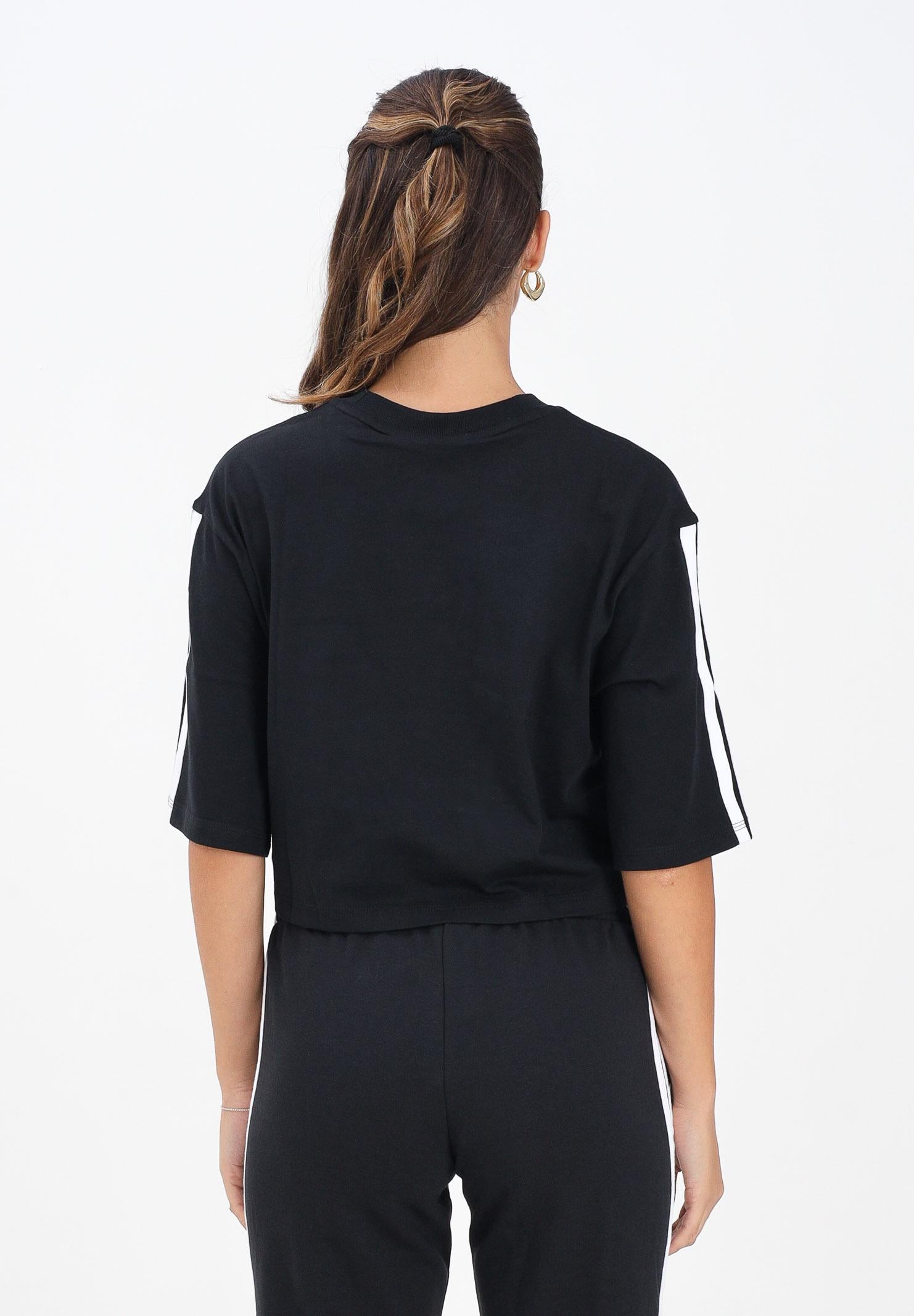 ADIDAS PERFORMANCE T-shirt a manica corta Essentials 3-Stripes nera da donna JD4998 . ADIDAS PERFORMANCE