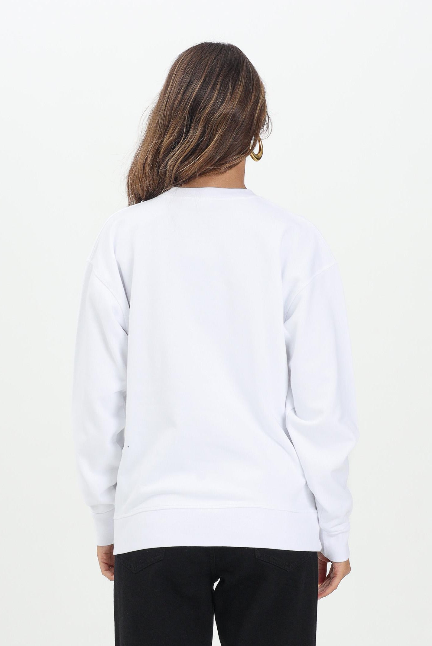 DSQUARED2 Felpa girocollo bianca per donna, ragazzi e bambini con stampa logo DQ2739D0094 DQ100 DSQUARED2