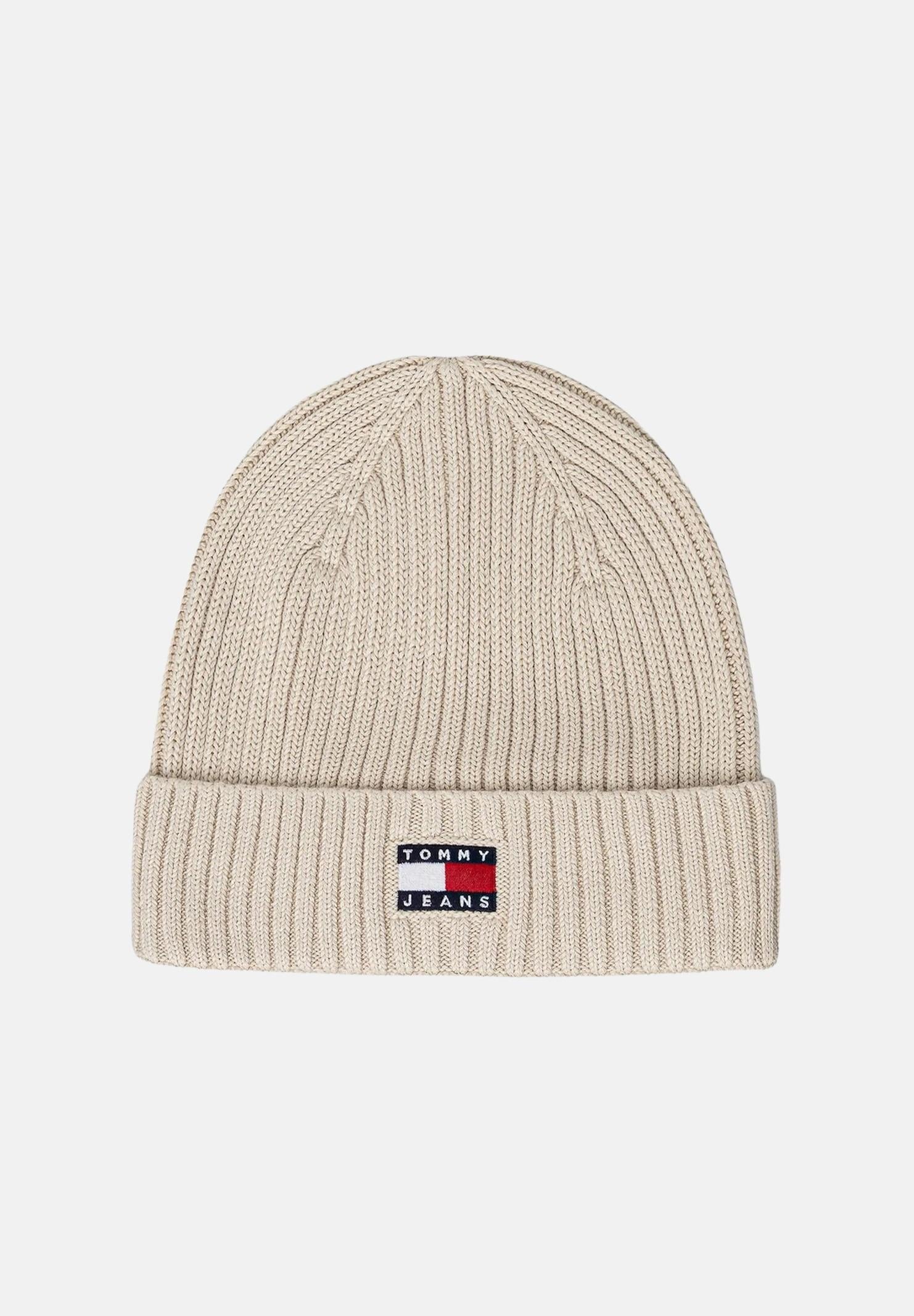 TOMMY JEANS Berretto beige da donna con logo AW0AW17899 ACG TOMMY JEANS