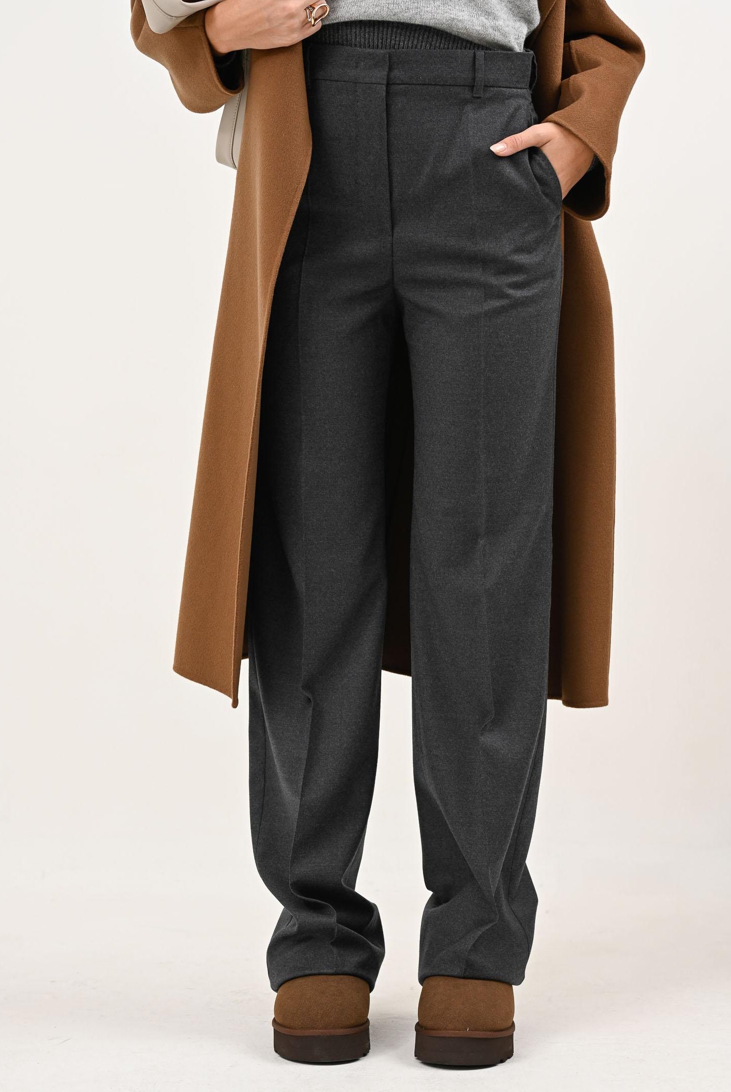 MAX MARA Pantalone elegante LAMBRO grigio da donna 2526136022600 003 MAX MARA