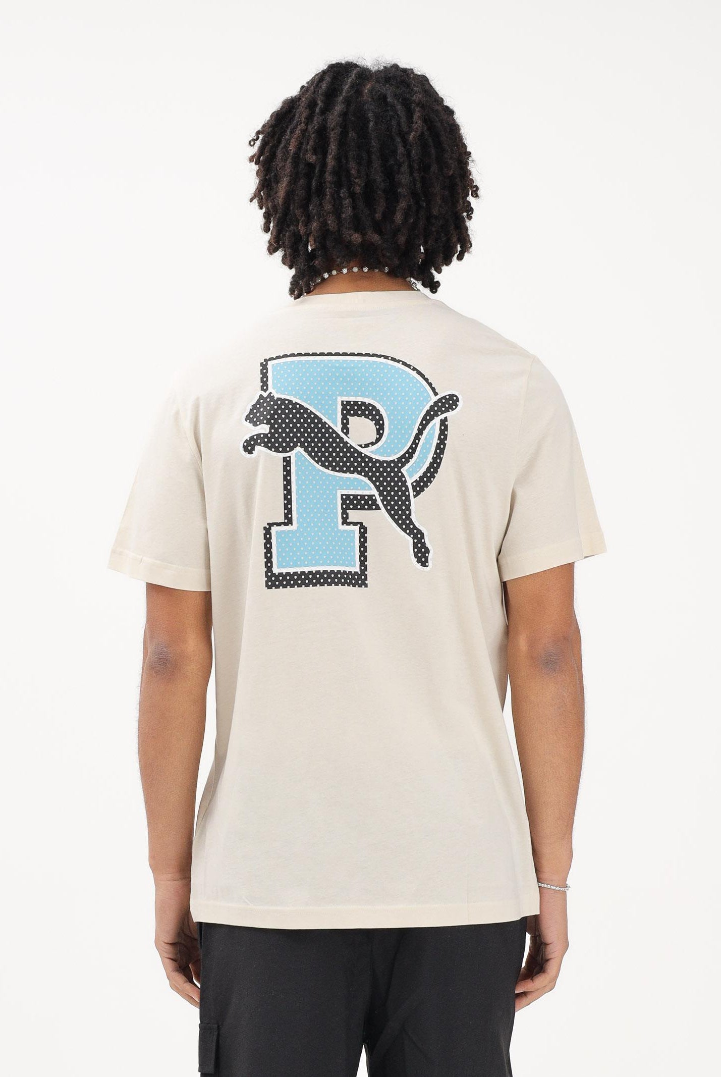 PUMA T-shirt a manica corta Graphic Varsity panna da uomo 691776 87 PUMA