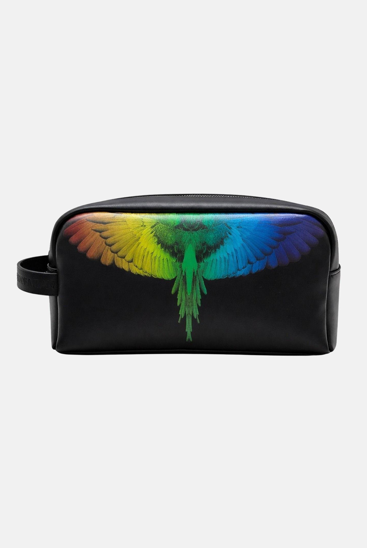 MARCELO BURLON COUNTY OF MILAN Pochette nera da uomo con stampa ali multicolor COMAS2603550897 . MARCELO BURLON COUNTY OF MILAN