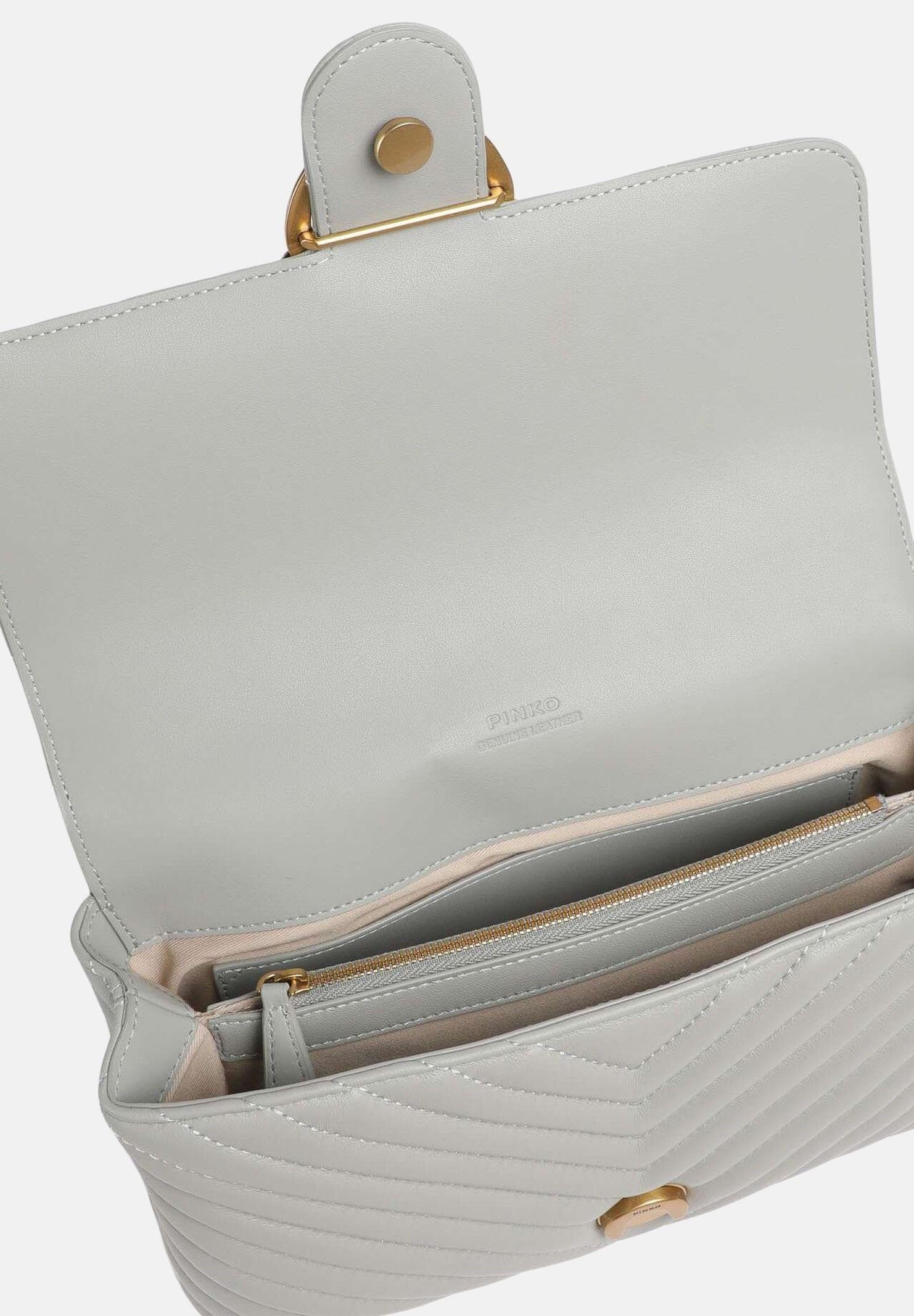 PINKO Borsa a mano Classic Love Bag Puff grigio perla da donna 100043A0GK K32Q PINKO