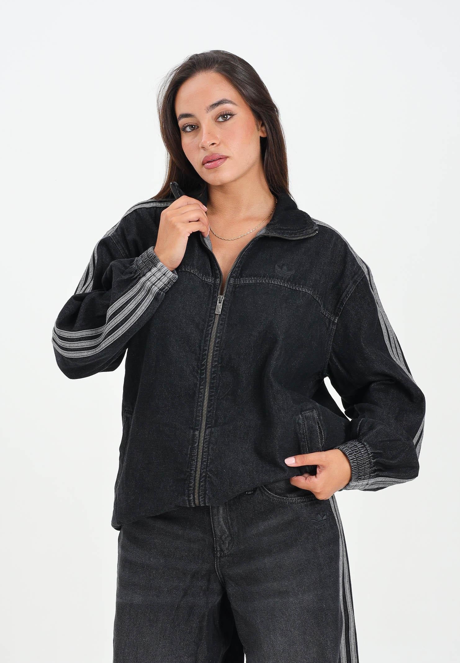 ADIDAS ORIGINALS Giubbotto di jeans Adicolor Denim Adilenium in denim nero da donna JY2897 ADIDAS ORIGINALS
