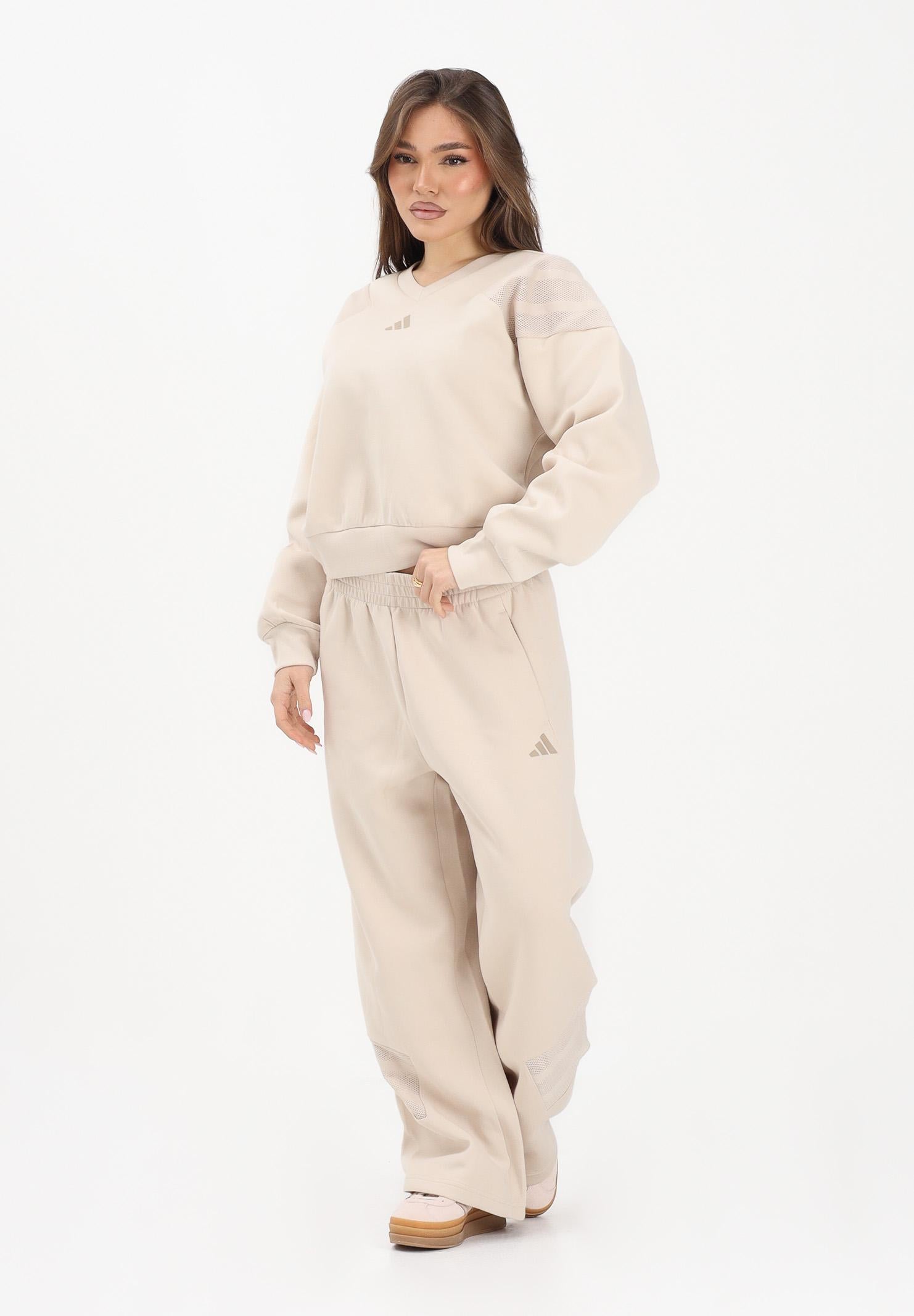 ADIDAS PERFORMANCE Pantalone sportivo Future Icons Three Stripes Open-Hem beige da donna KB4228 . ADIDAS PERFORMANCE
