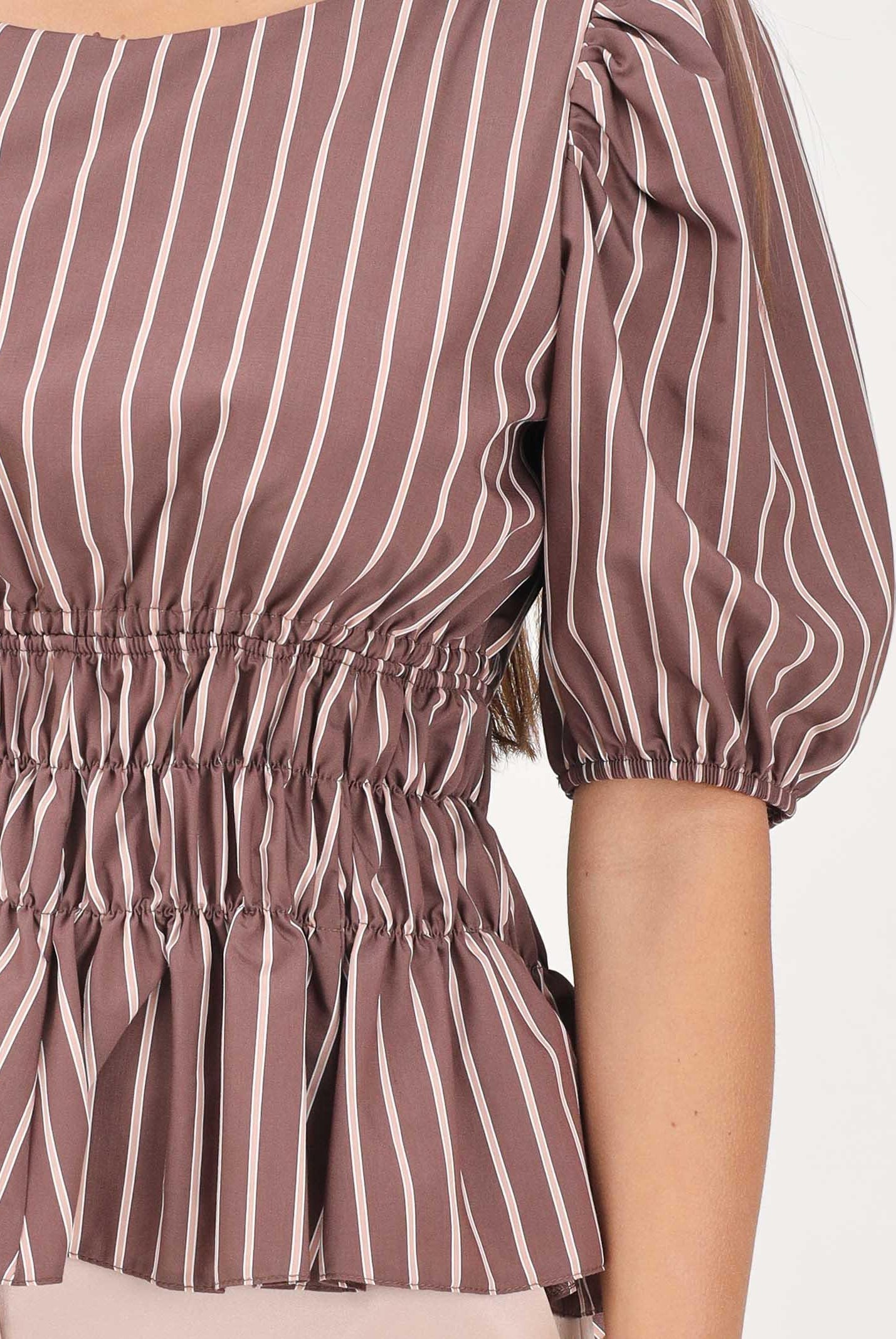 PINKO Top camicia Janette in multicolore marrone-rosa, colore marrone da donna 106674A33QLN1 LN1 PINKO