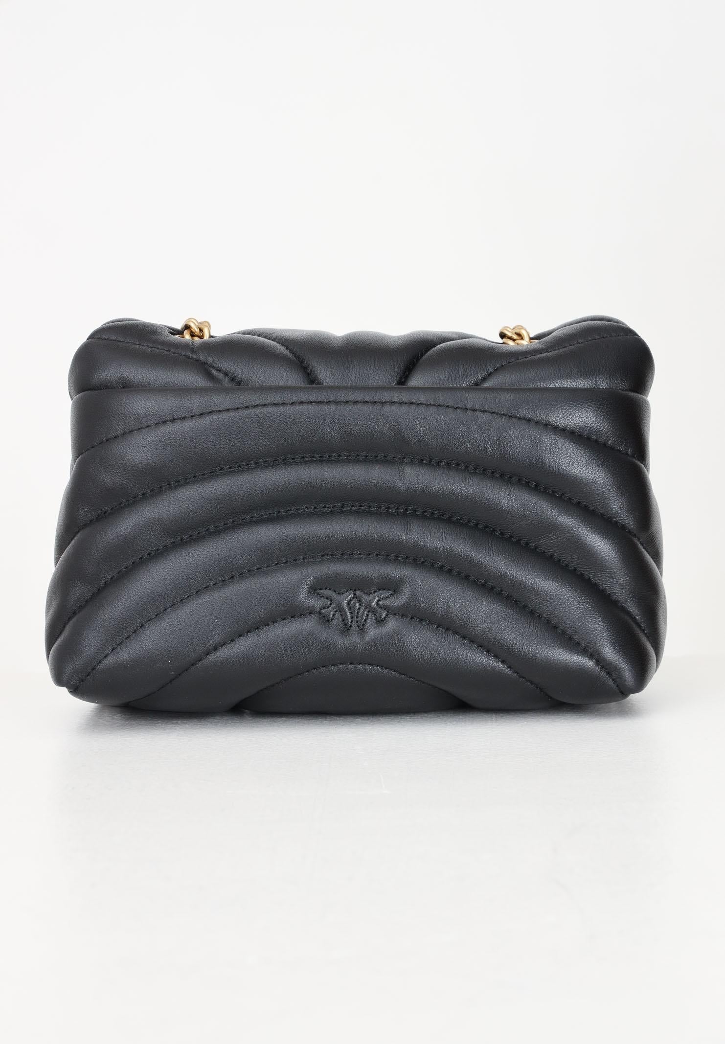 PINKO Borsa a tracolla Mini Love Bag Puff nera da donna 100039A1EX Z99Q PINKO