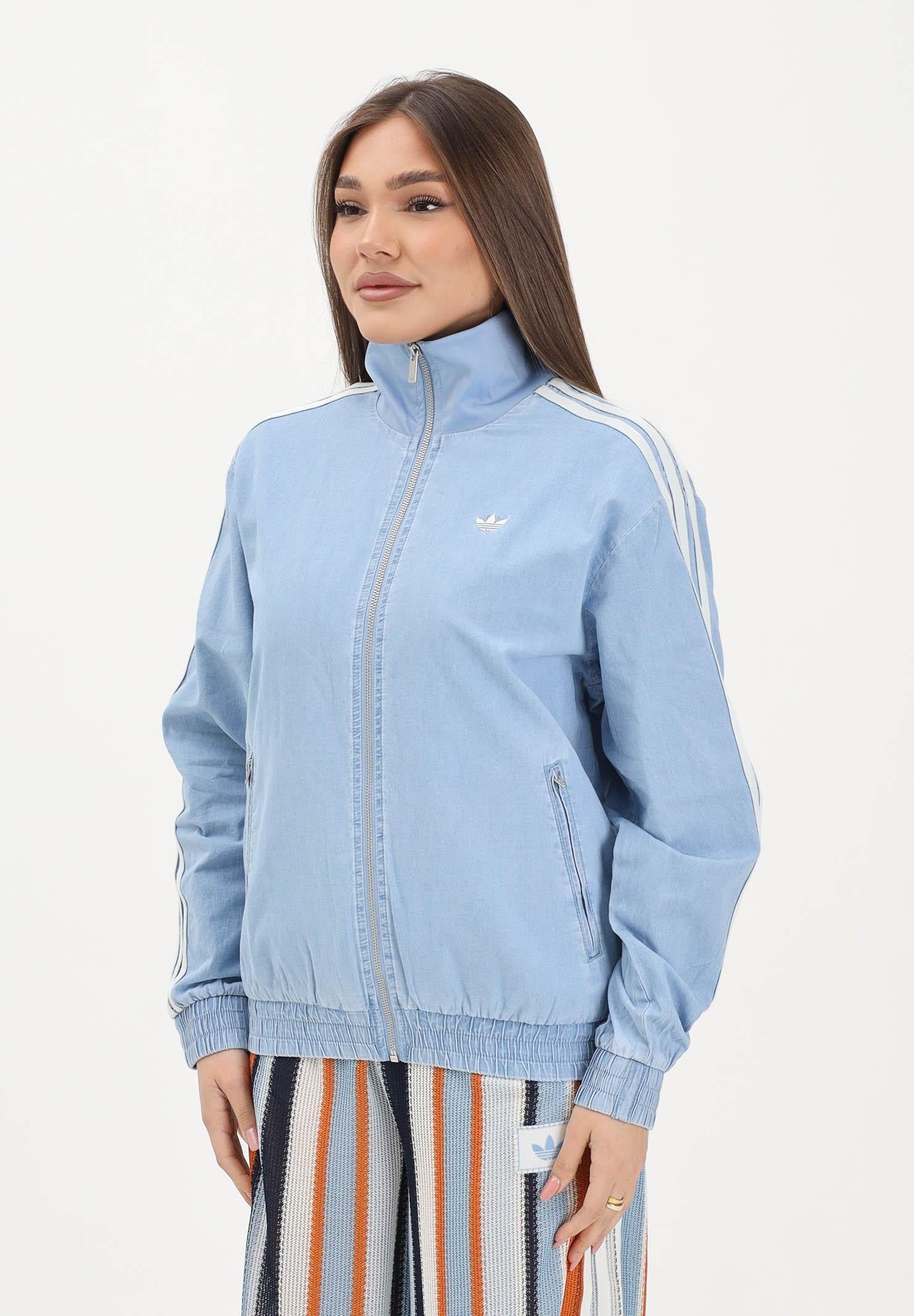 ADIDAS ORIGINALS Giacca SUMMER GLOW LIGHT DENIM FIREBIRD in denim chiaro da donna KW8757 . ADIDAS ORIGINALS