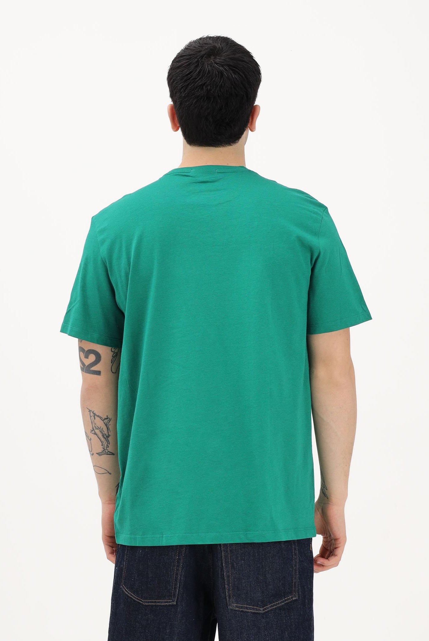 CALVIN KLEIN JEANS T-shirt a manica corta verde da uomo con stemma logo LV04RC272G L4G CALVIN KLEIN JEANS