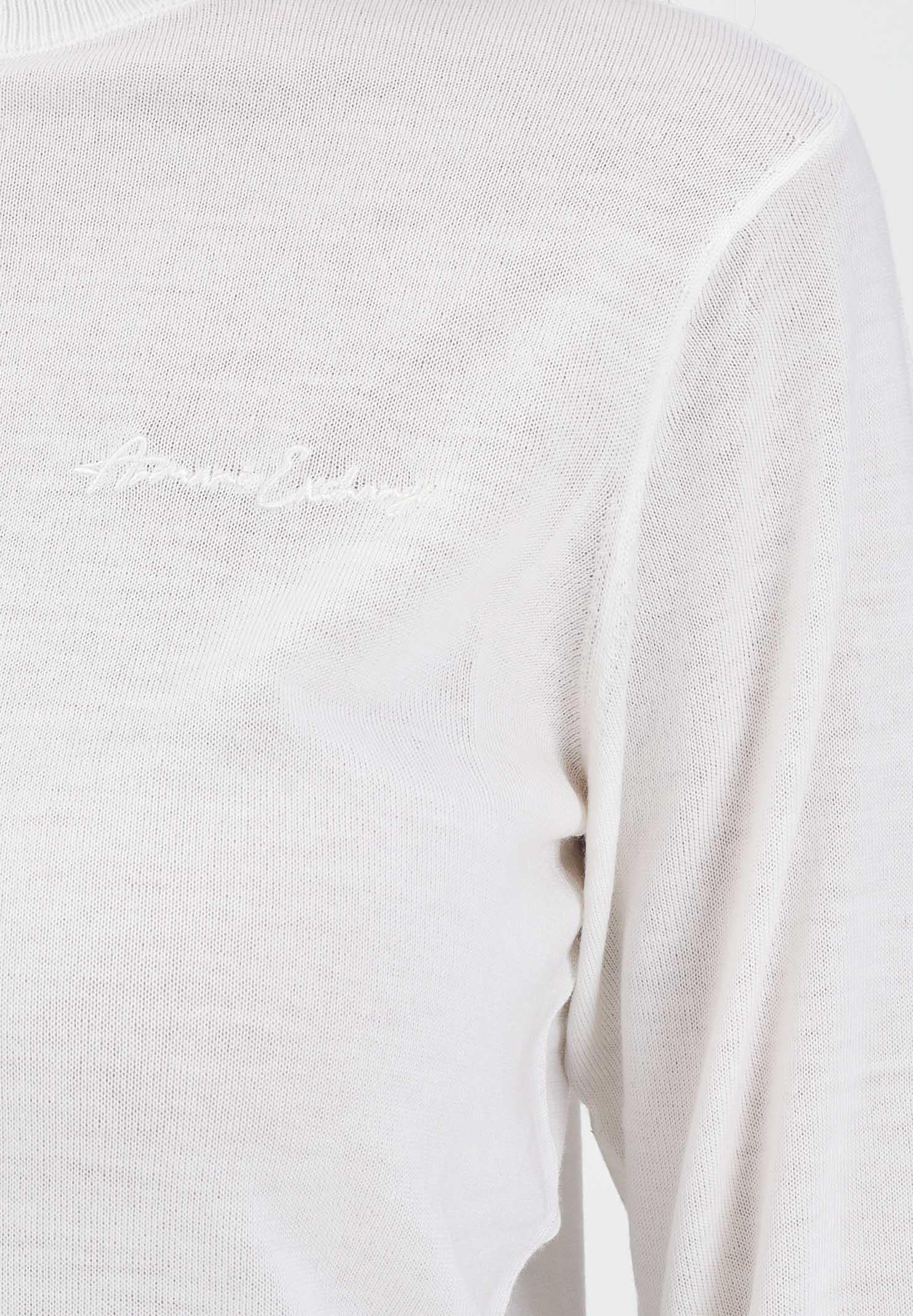 ARMANI EXCHANGE Maglioncino a collo alto bianco da donna con ricamo logo XW001440AF11896 U1003 ARMANI EXCHANGE