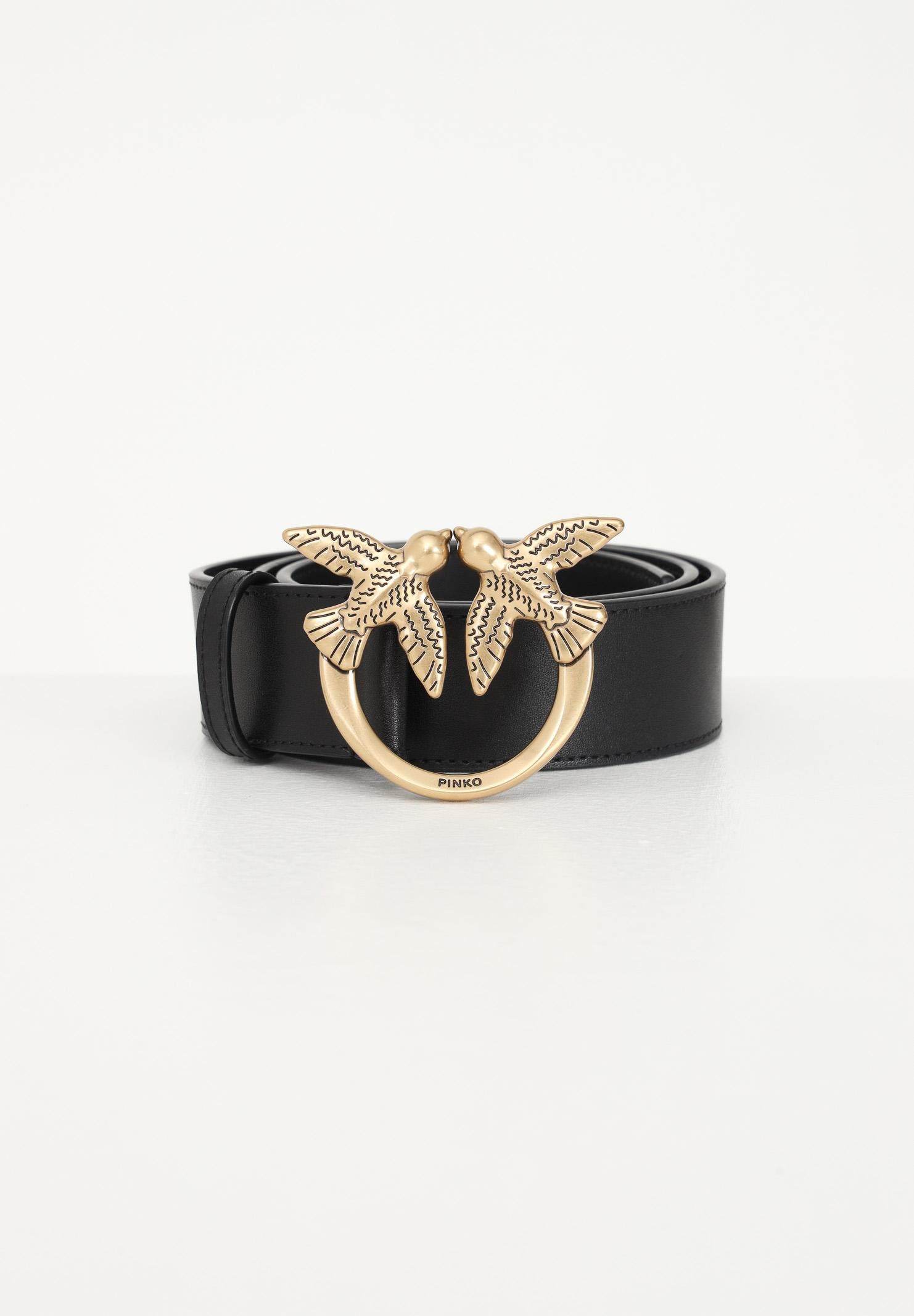 PINKO Cintura Love Birds nera da donna 100120A0F1 Z99Q PINKO