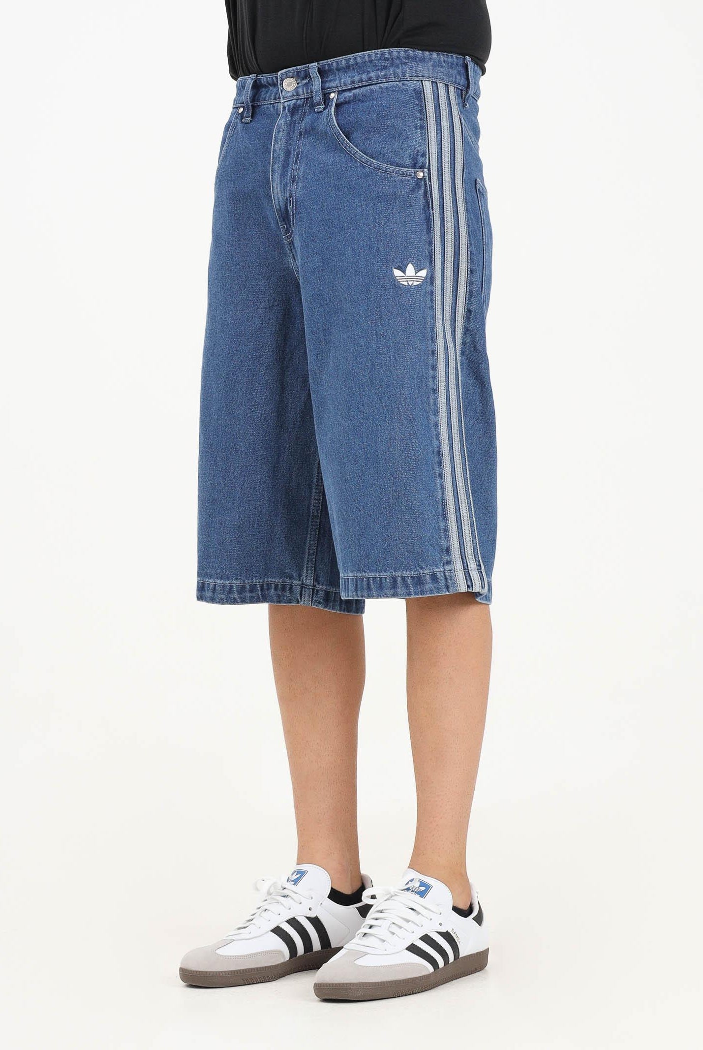 ADIDAS ORIGINALS Shorts Adicolor Denim Firebird in denim medio da uomo JC6235 ADIDAS ORIGINALS