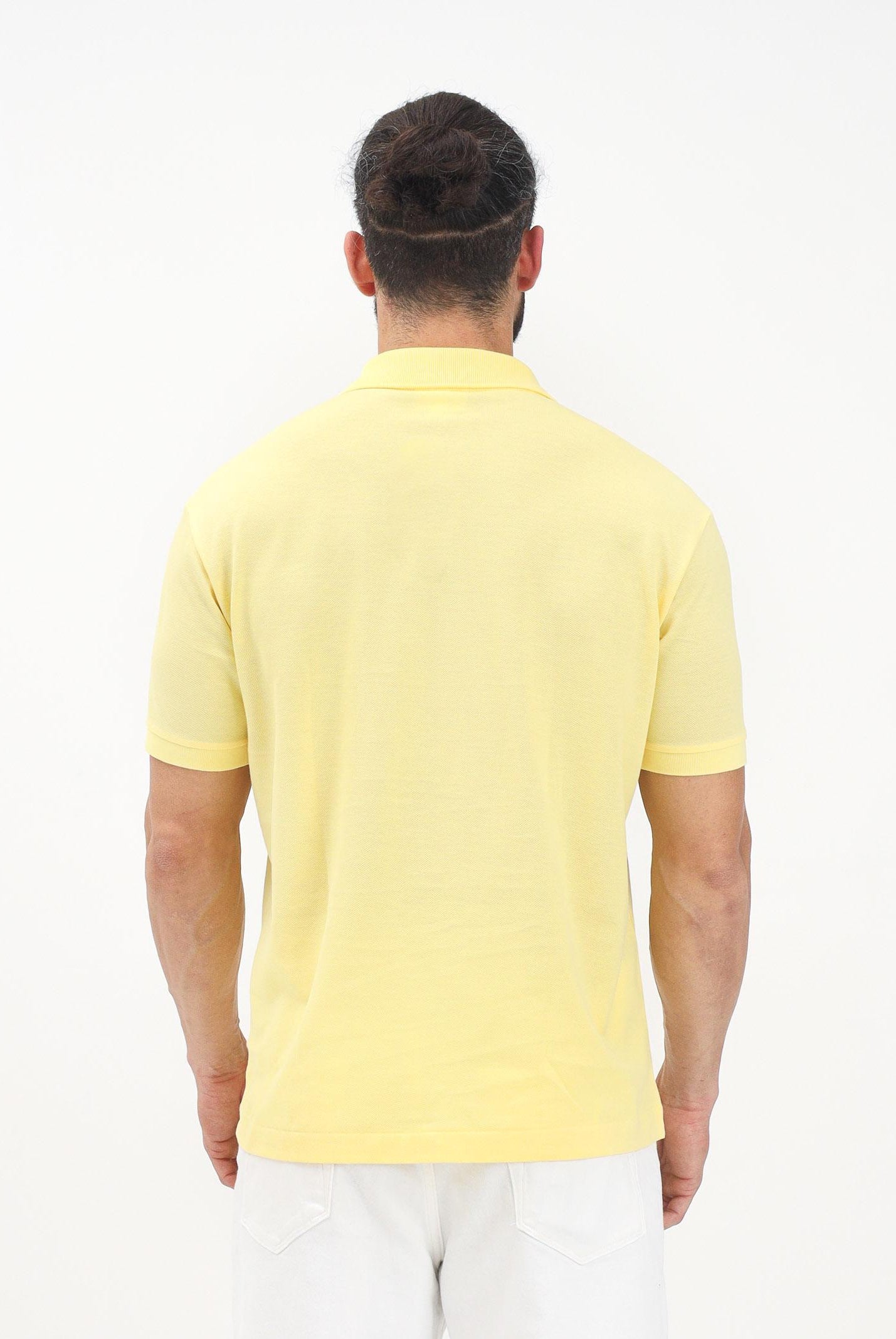 LACOSTE Polo a manica corta gialla per uomo e donna con patch logo coccodrilo 1212 107 LACOSTE