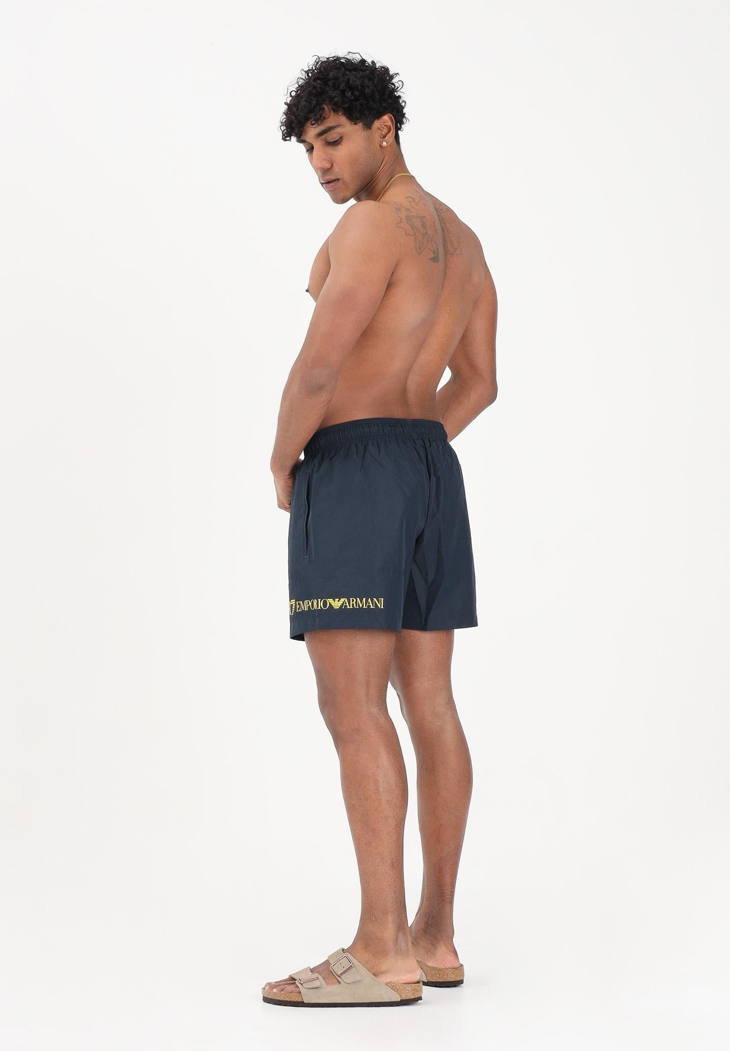 EA7 Shorts mare blu da uomo con logo 7M002000AF13049 MB554 EA7