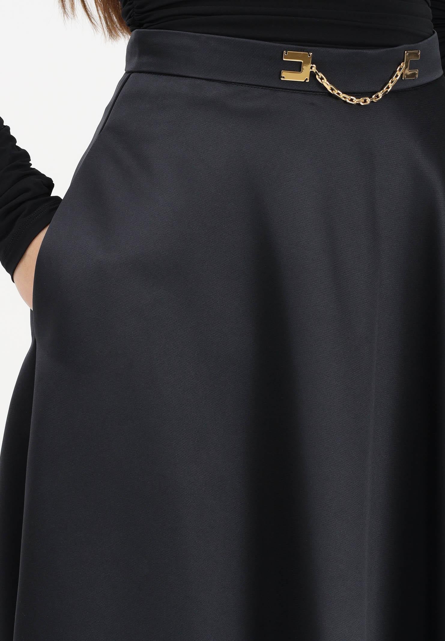 ELISABETTA FRANCHI Gonna midi nera da donna GO15661E2 110 ELISABETTA FRANCHI