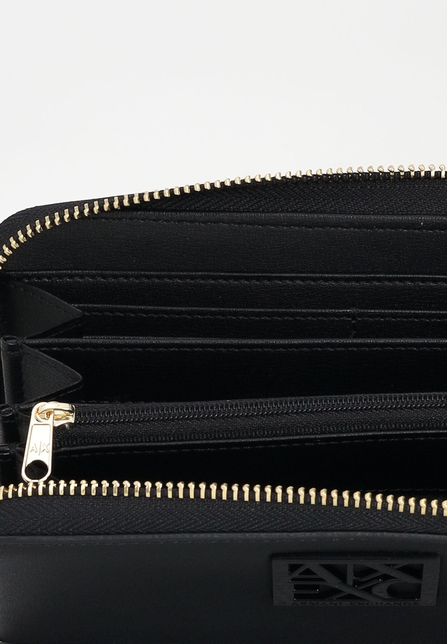 ARMANI EXCHANGE Portafogli nero da donna con placca logo 9484860A874 00020 ARMANI EXCHANGE