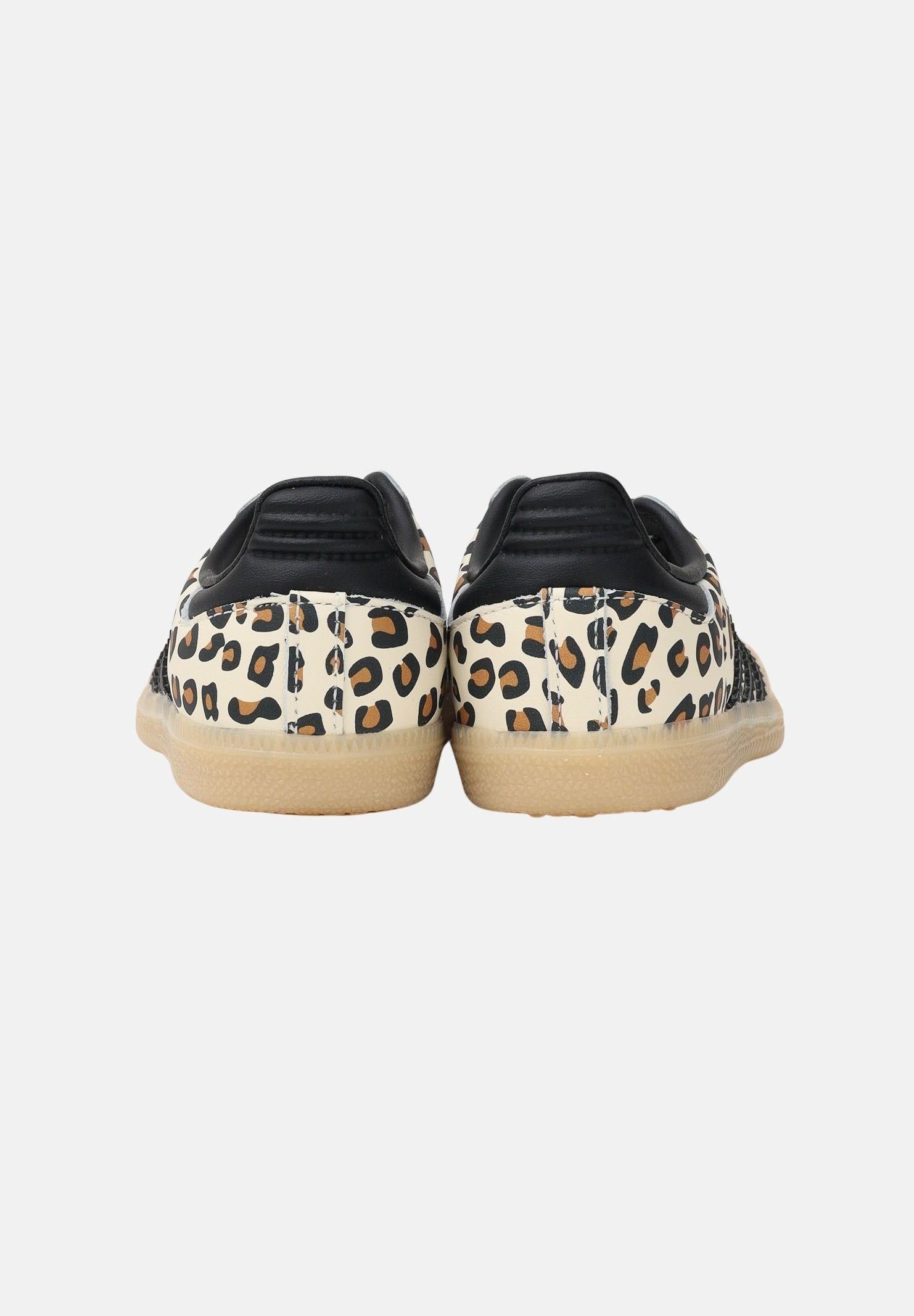 ADIDAS ORIGINALS Sneakers Samba OG panna da bambina con stampa leo KJ0231 . ADIDAS ORIGINALS