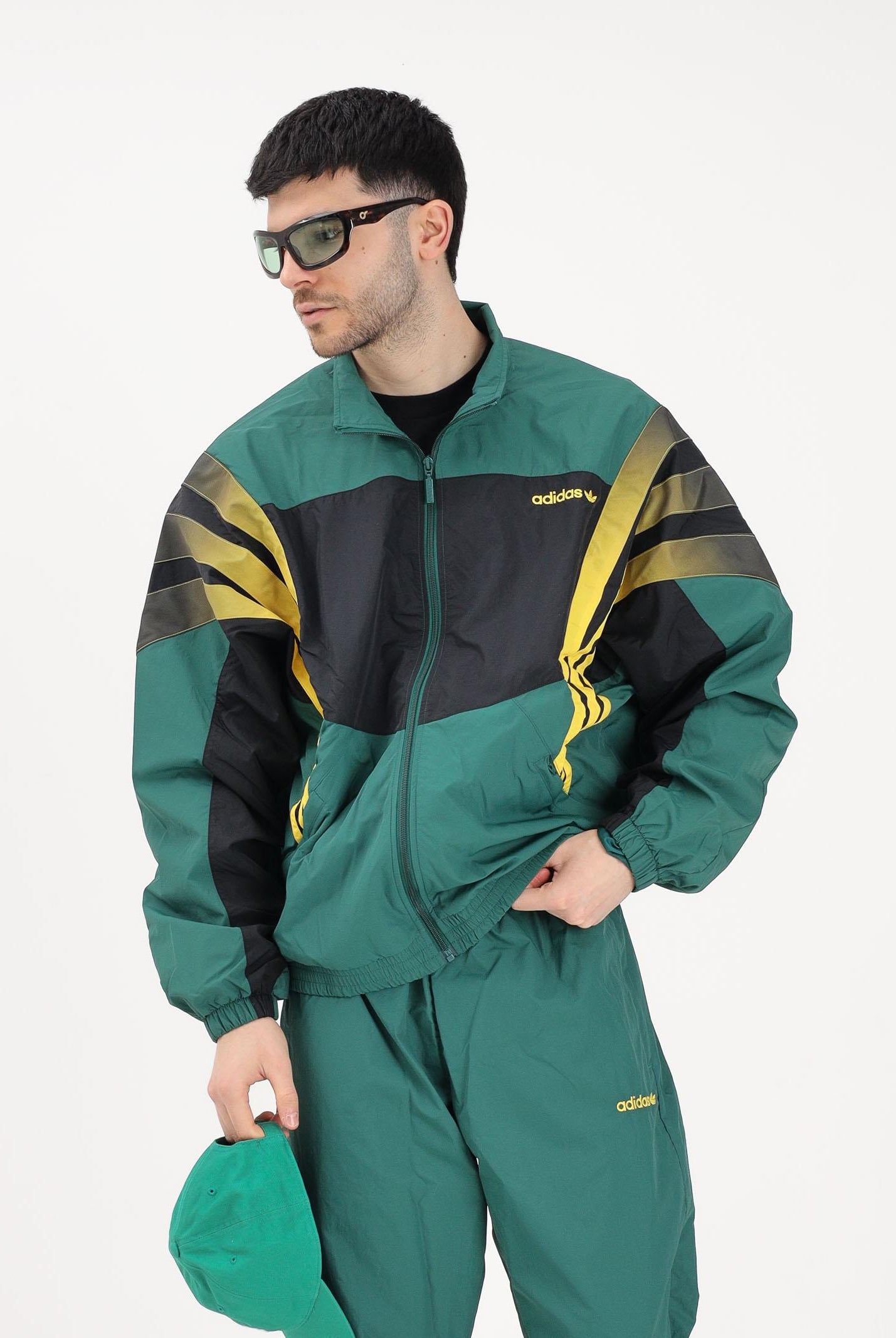 ADIDAS ORIGINALS Giacca a vento SANTIAGO verde da uomo KS8325 . ADIDAS ORIGINALS