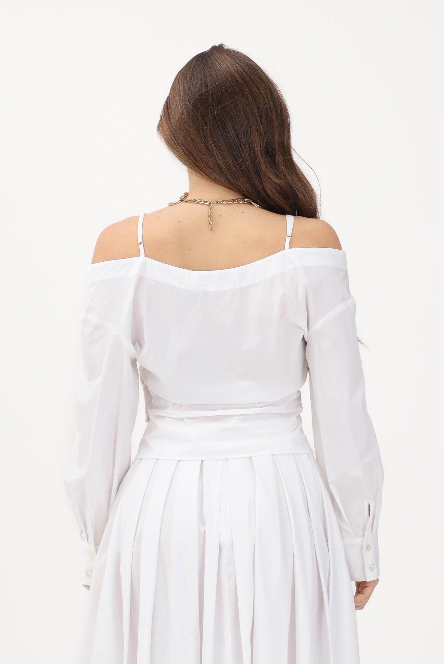 SIMONA CORSELLINI Blusa incrociata bianca da donna P26CPBLC0101 V0001 SIMONA CORSELLINI