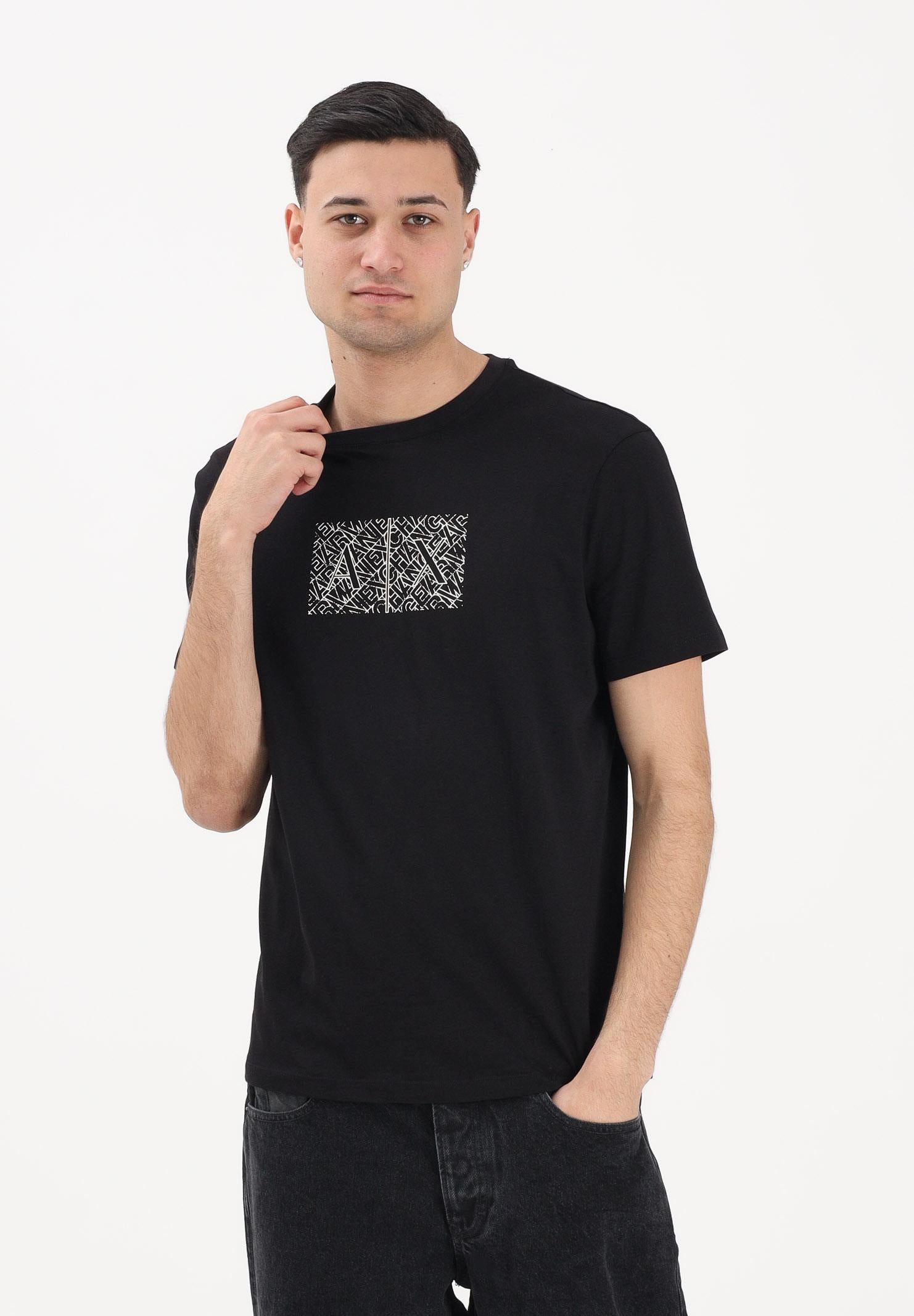 ARMANI EXCHANGE T-shirt a manica corta nera da uomo con stampa XM002784AF10356 UC001 ARMANI EXCHANGE