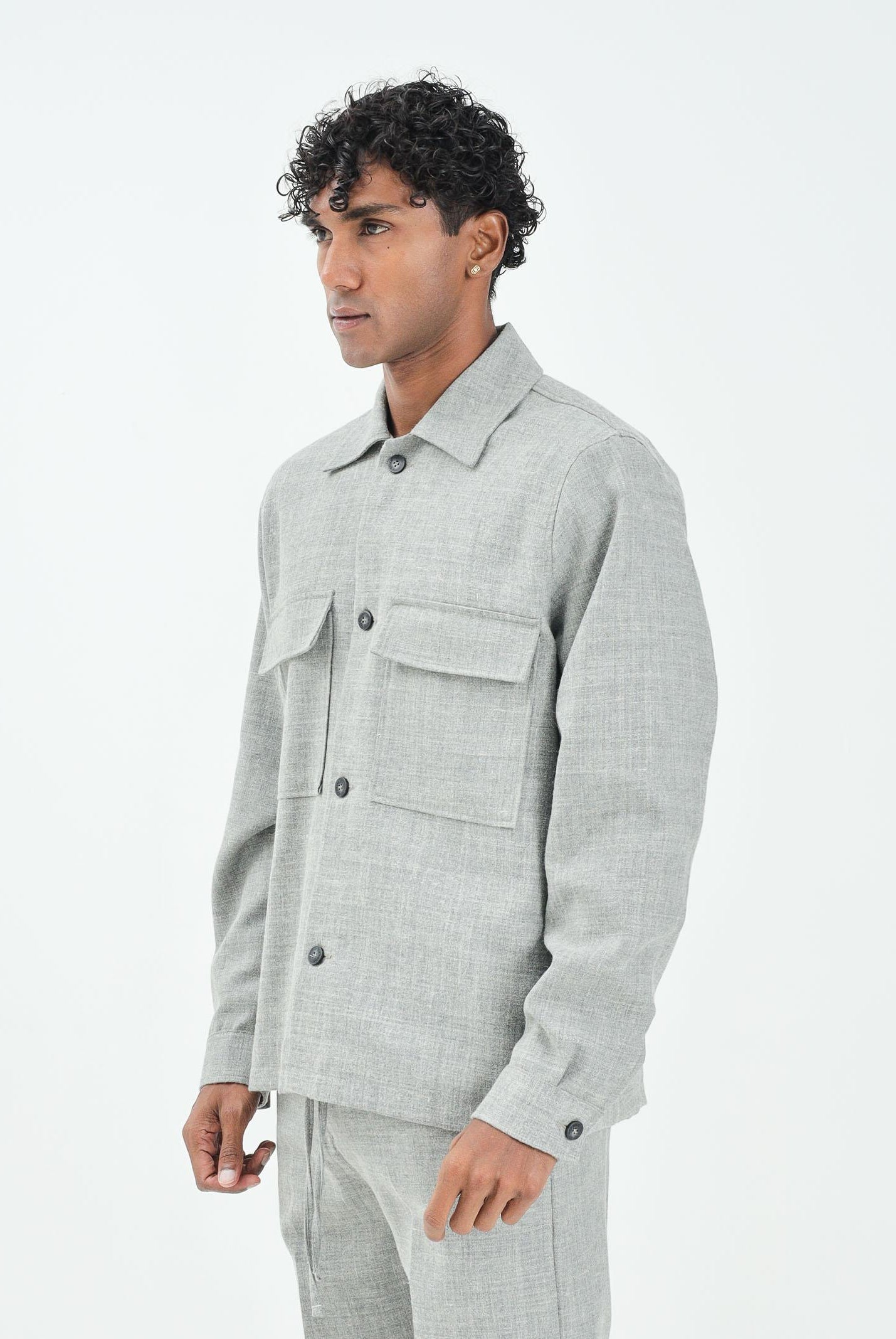 I'M BRIAN Camicia a manica lunga grigia da uomo CA3423 GRIG I'M BRIAN