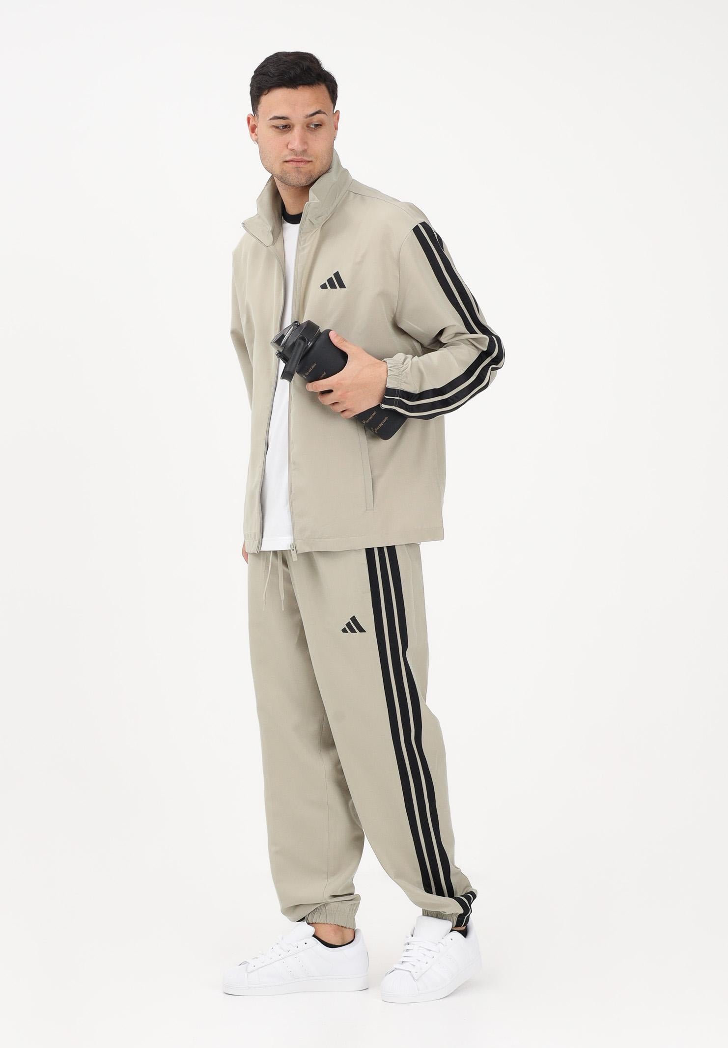 ADIDAS PERFORMANCE Tuta 3 STRIPES WOVEN sabbia da uomo JY7720 . ADIDAS PERFORMANCE