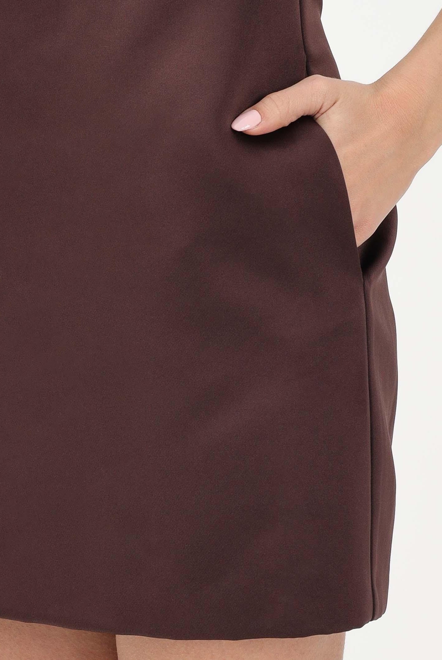 ELISABETTA FRANCHI Abito corto cacao da donna con collana AB87162E2 644 ELISABETTA FRANCHI