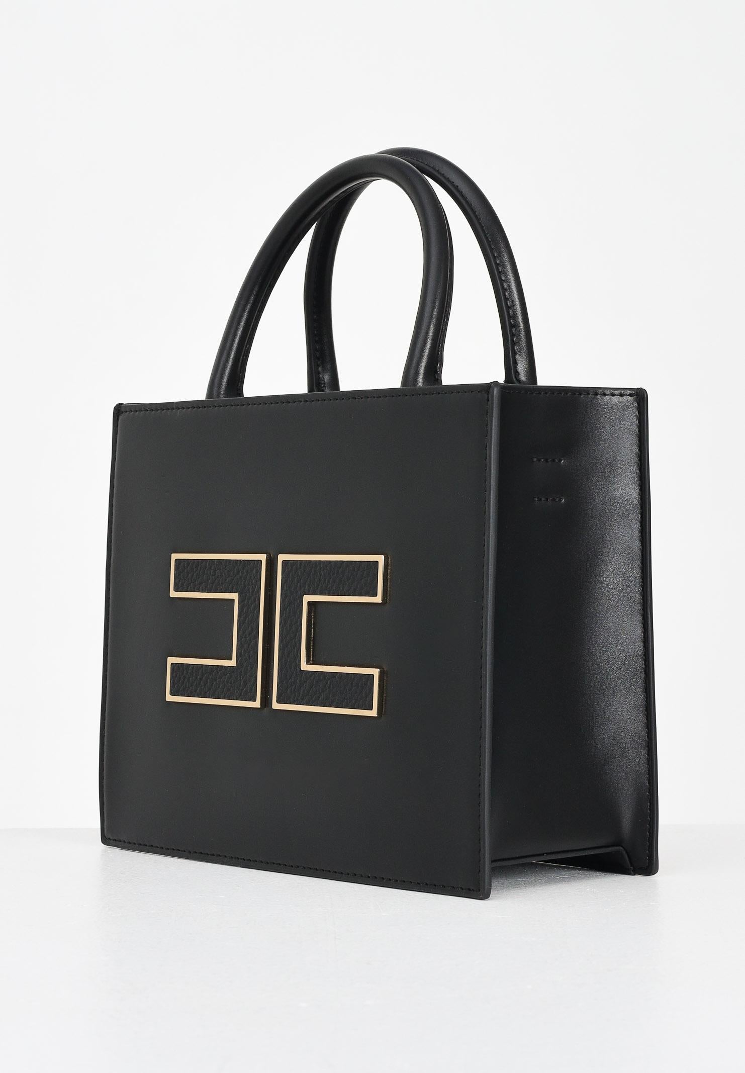 ELISABETTA FRANCHI Tote piccola nera da donna con logo BS33A56E2 110 ELISABETTA FRANCHI