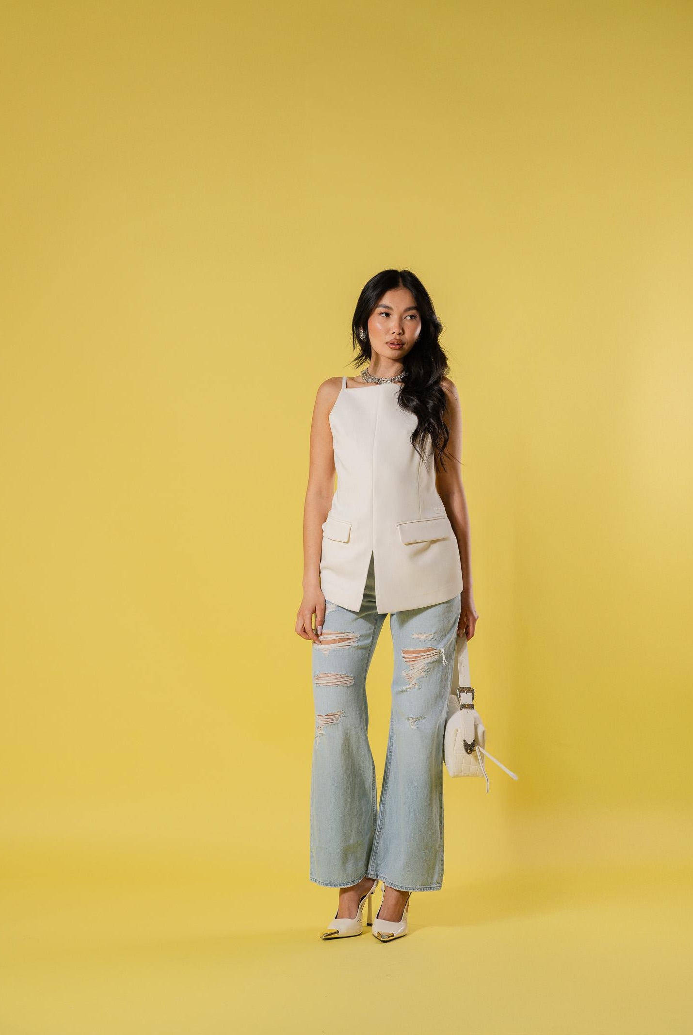 LEVI'S Jeans Loose Boot in denim chiaro da donna con strappi 005DO-0009 . LEVI'S®