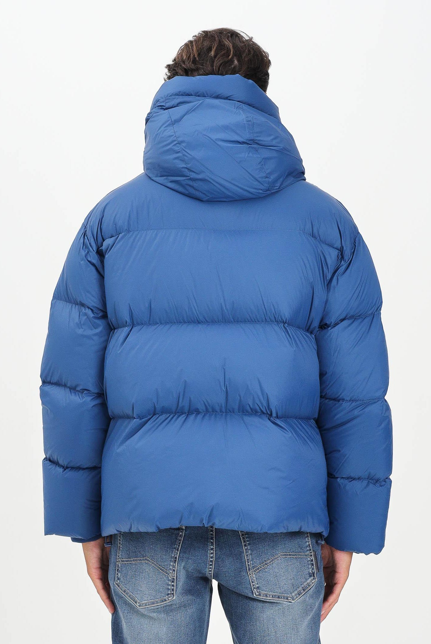 ARMANI EXCHANGE Piumino blu acceso da uomo con logo XM001115AF16589 UB079 ARMANI EXCHANGE