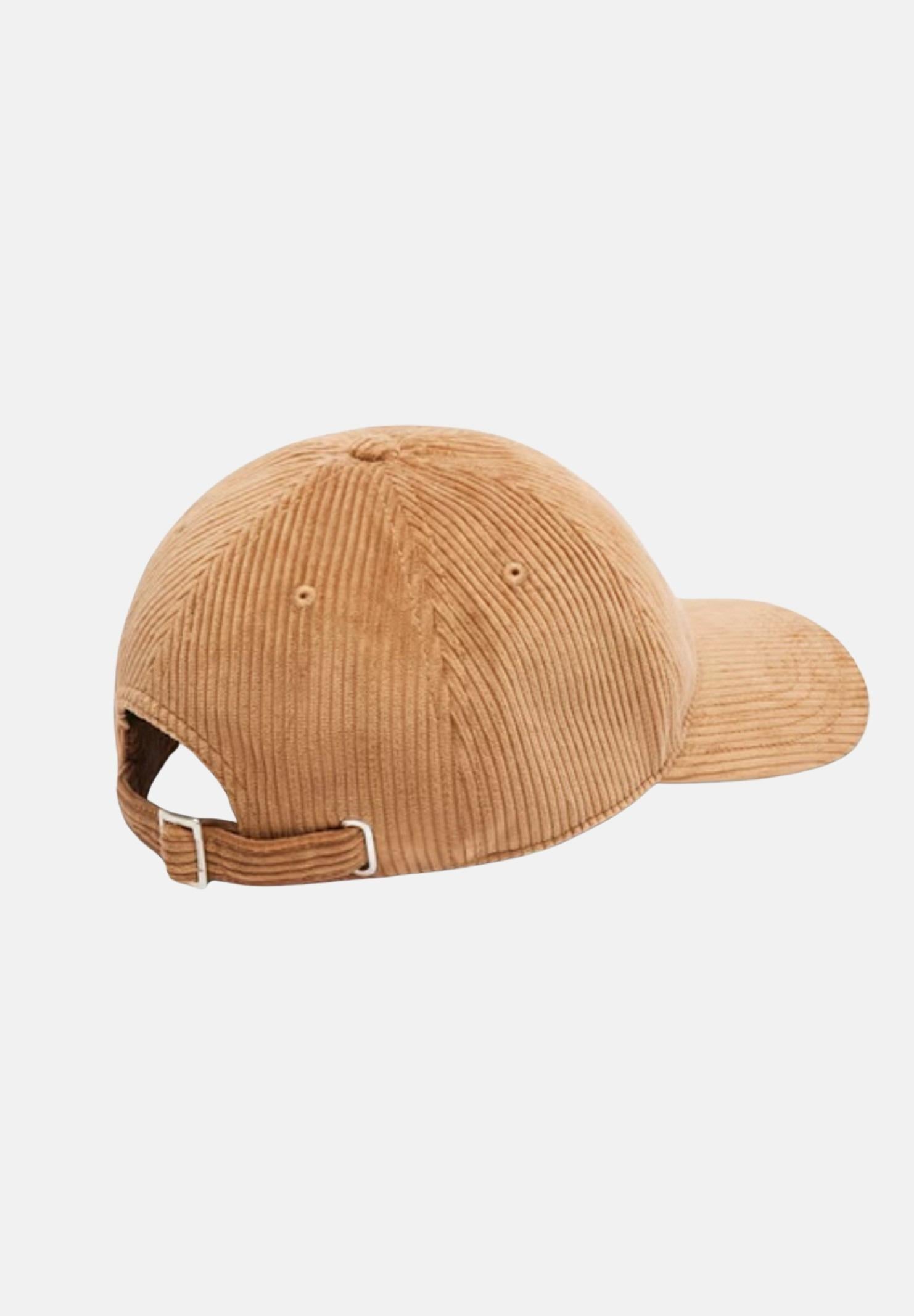 LACOSTE Cappello con visiera cammello per uomo e donna in velluto a coste RK3447 DPC LACOSTE