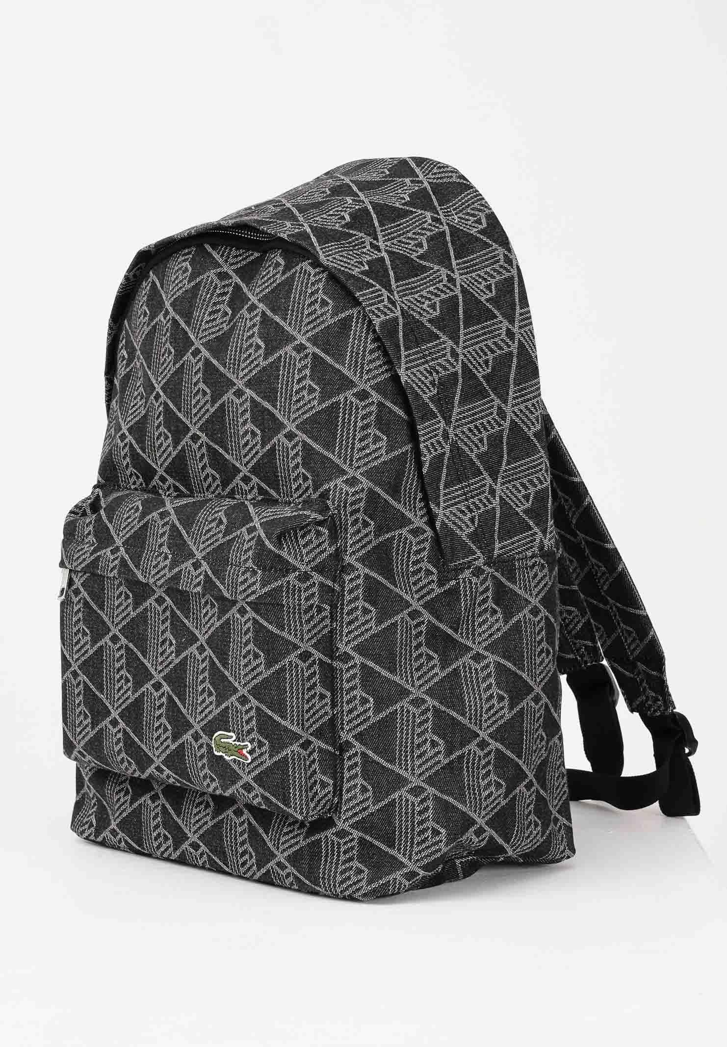 LACOSTE Zaino Neocroc Jacquard Motif nero per uomo e donna NU4871 R33 LACOSTE