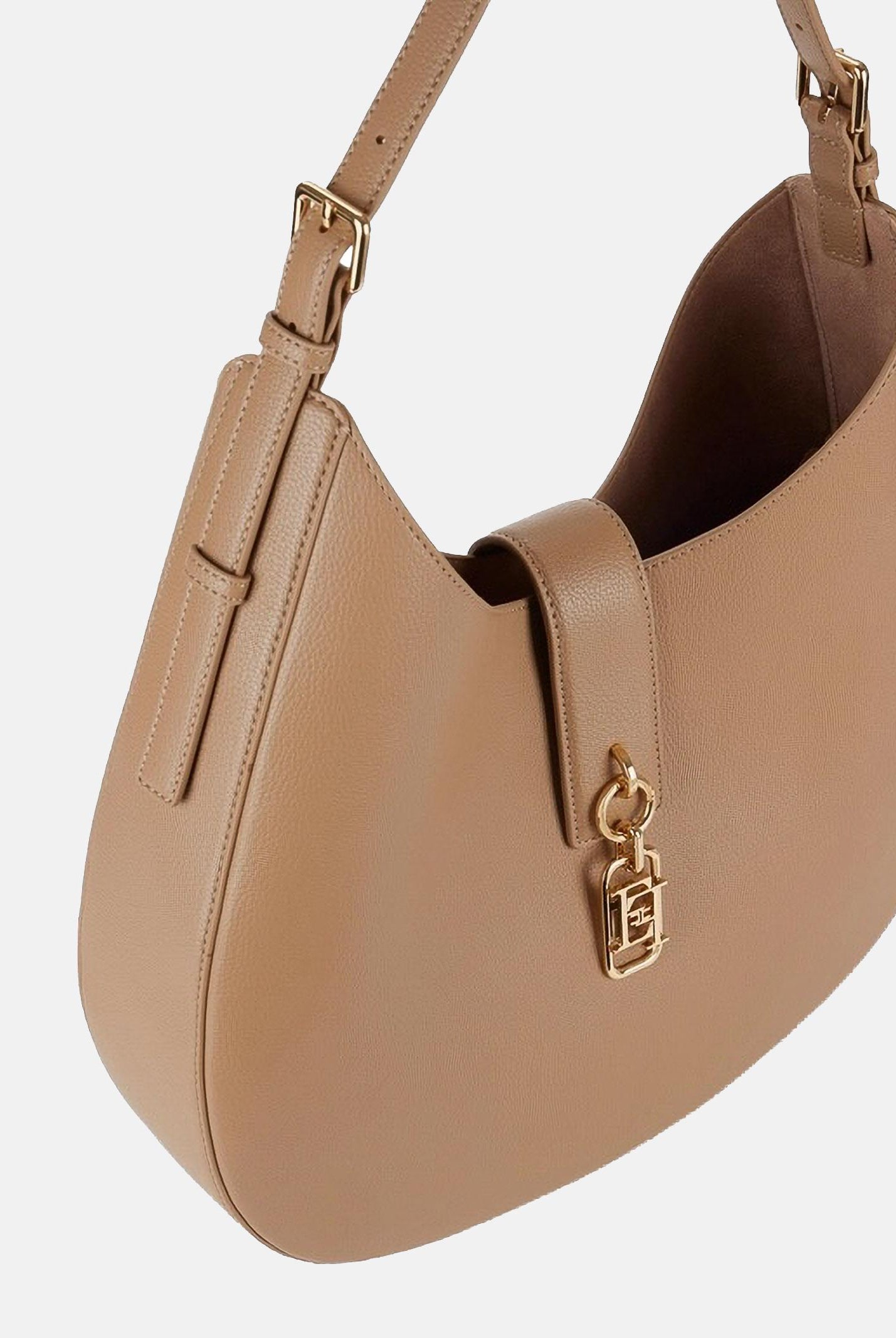 ELISABETTA FRANCHI Borsa hobo argilla da donna con charm BS06A62E2 229 ELISABETTA FRANCHI