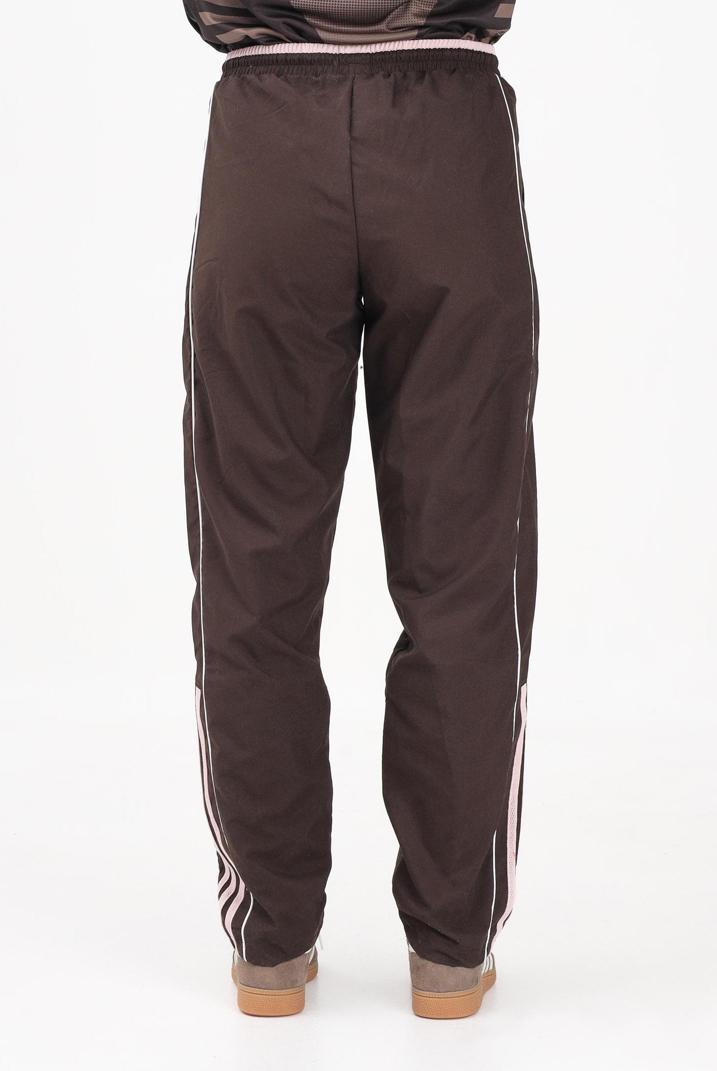 ADIDAS ORIGINALS Pantalone sportivo HALF STRIPES marrone e rosa per uomo e donna KC6441 . ADIDAS ORIGINALS