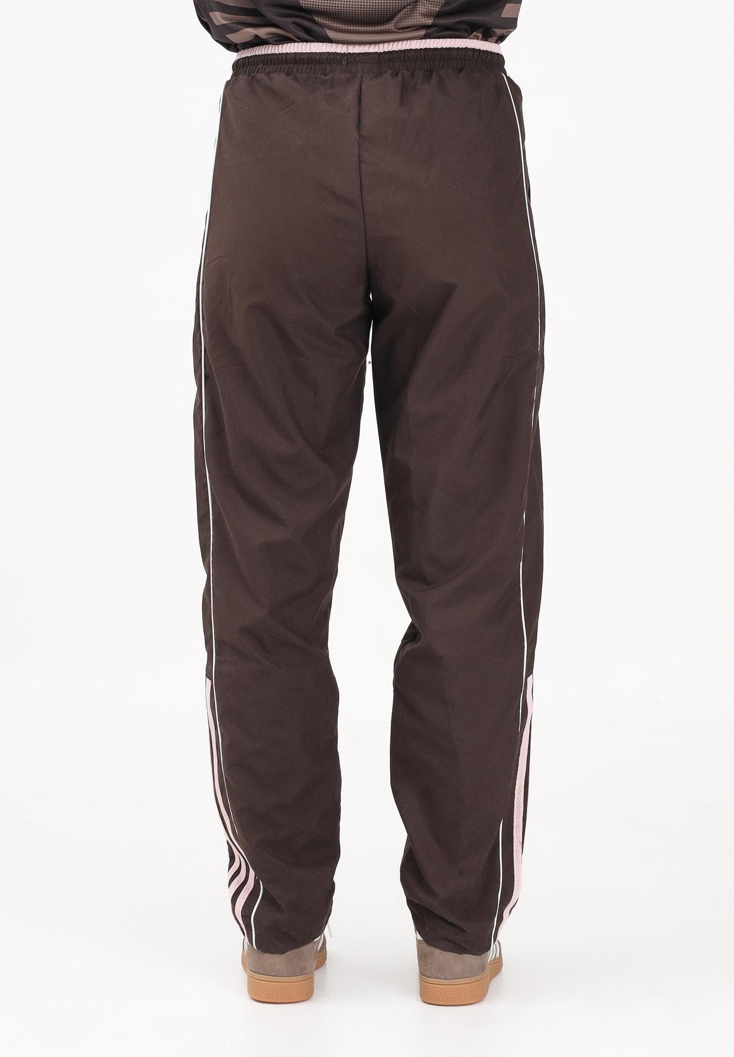 ADIDAS ORIGINALS Pantalone sportivo HALF STRIPES marrone e rosa per uomo e donna KC6441 . ADIDAS ORIGINALS