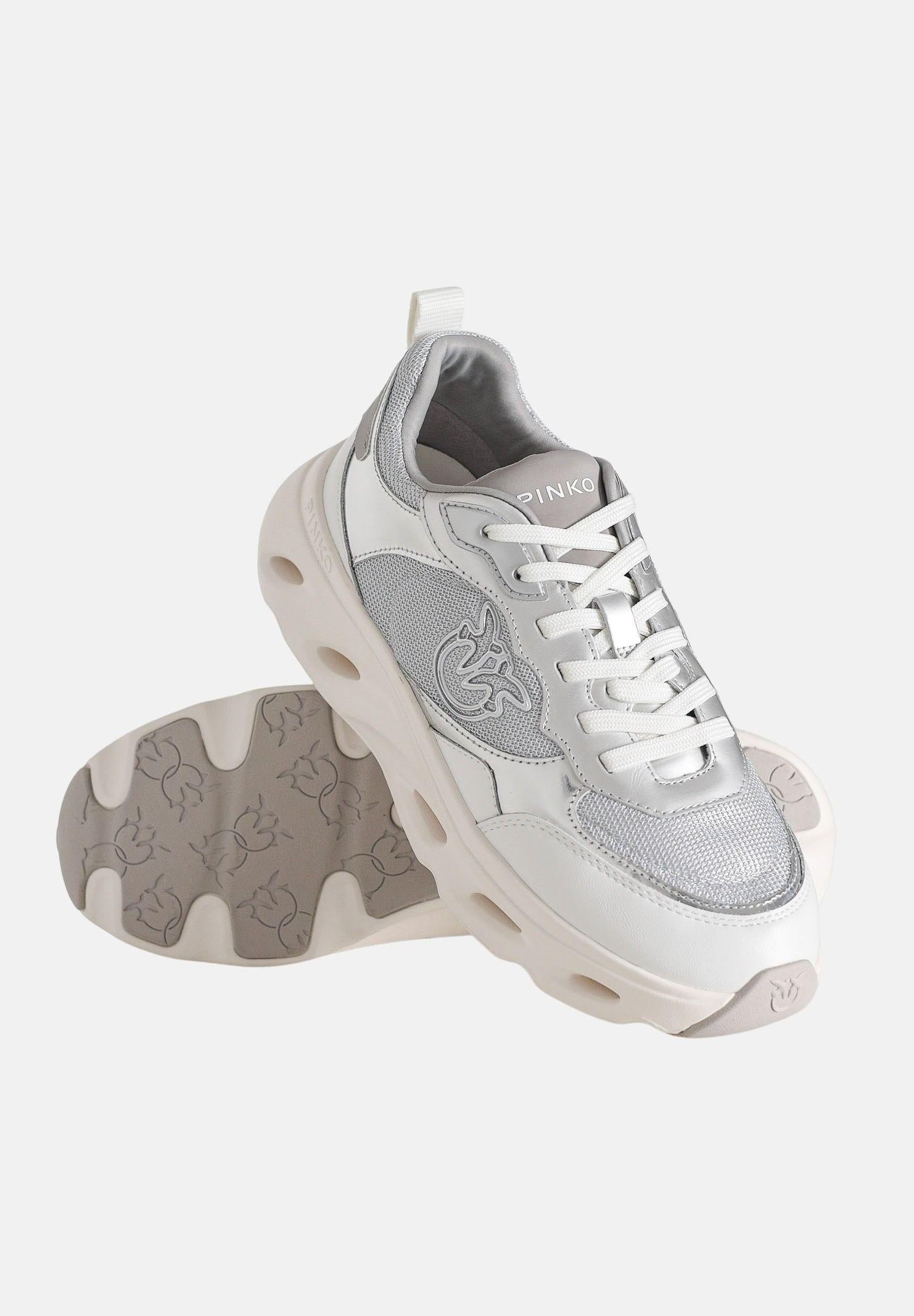 PINKO Sneakers argento da donna con logo SS0167P144ZZF ZZF PINKO